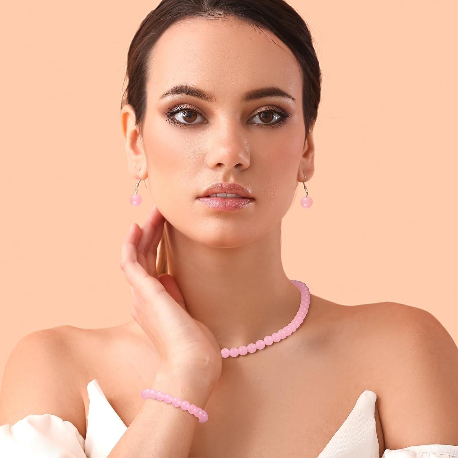 Kit de Pulseras de Perlas de Vidrio 8mm Funtopia 1540pcs DIY