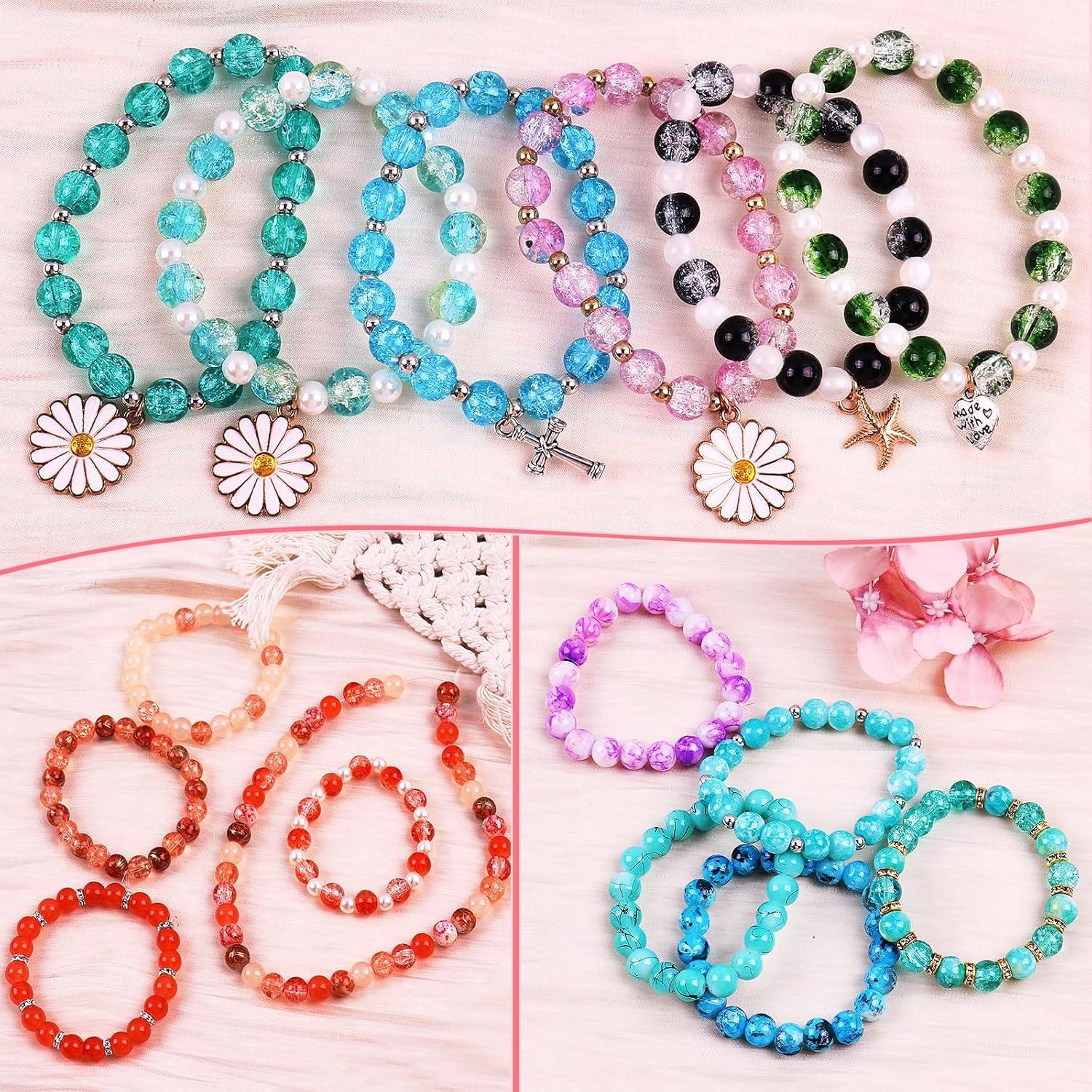 Kit de Pulseras de 2080 Perlas de Vidrio Wuollgess 8mm