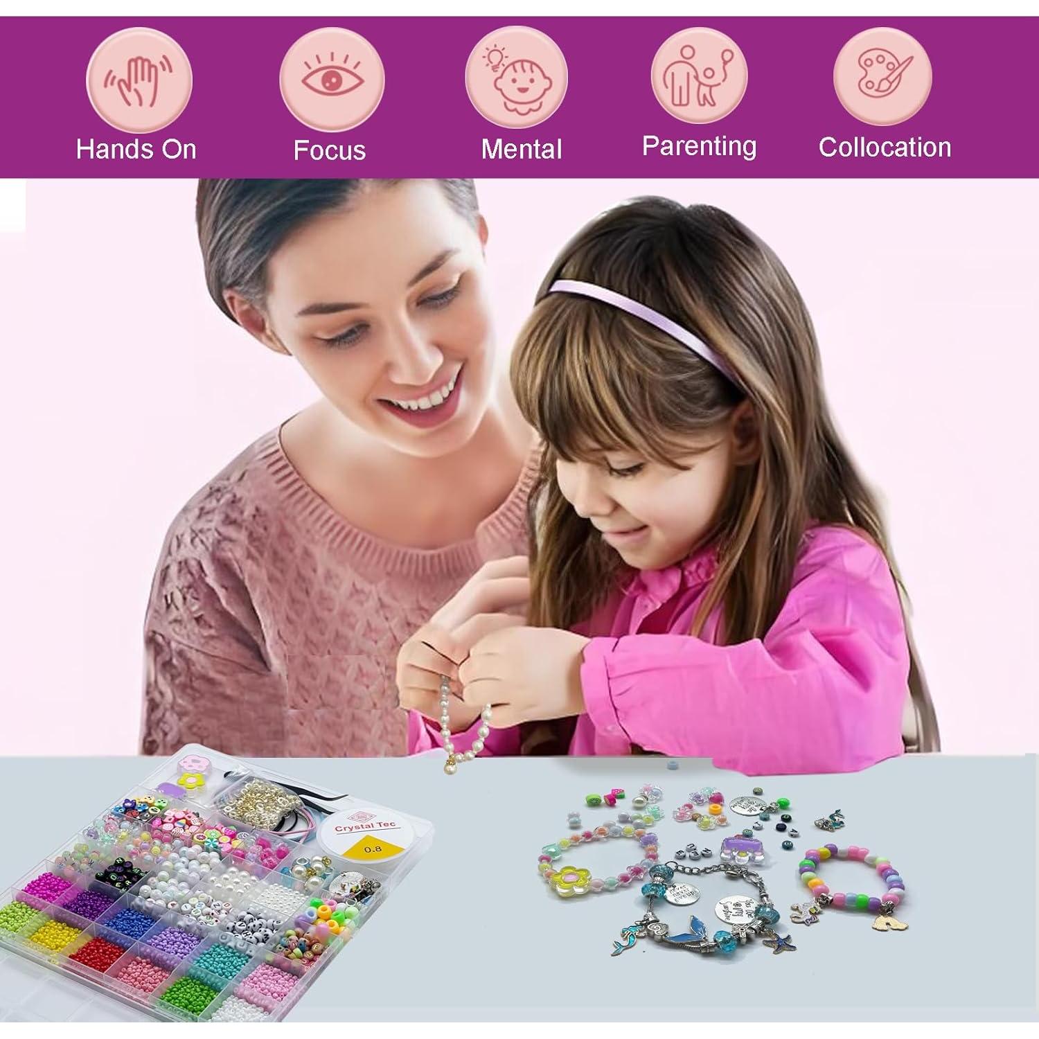 Kit de Fabricación de Pulseras PHODDR 4300 Piezas para Niñas