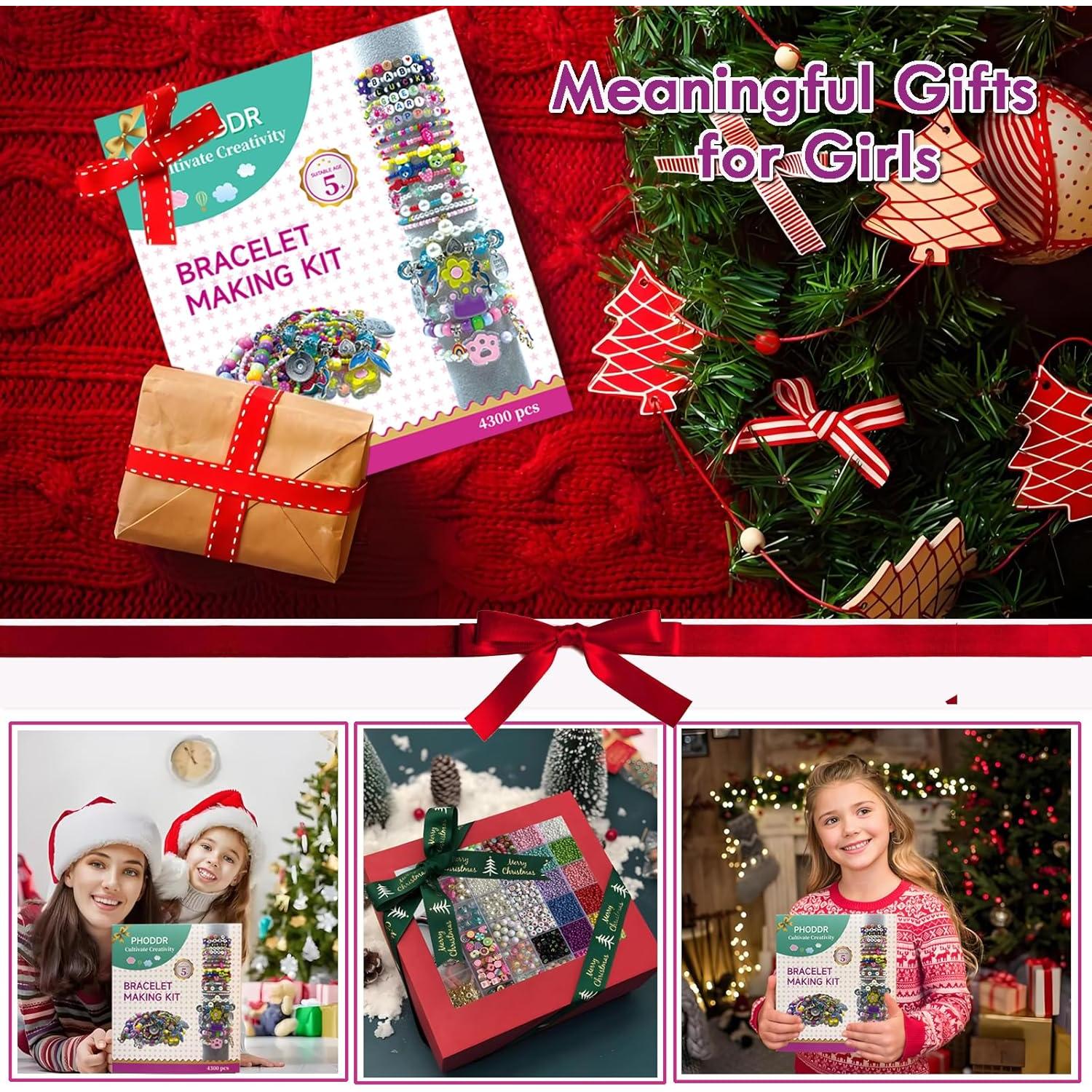 Kit de Fabricación de Pulseras PHODDR 4300 Piezas para Niñas