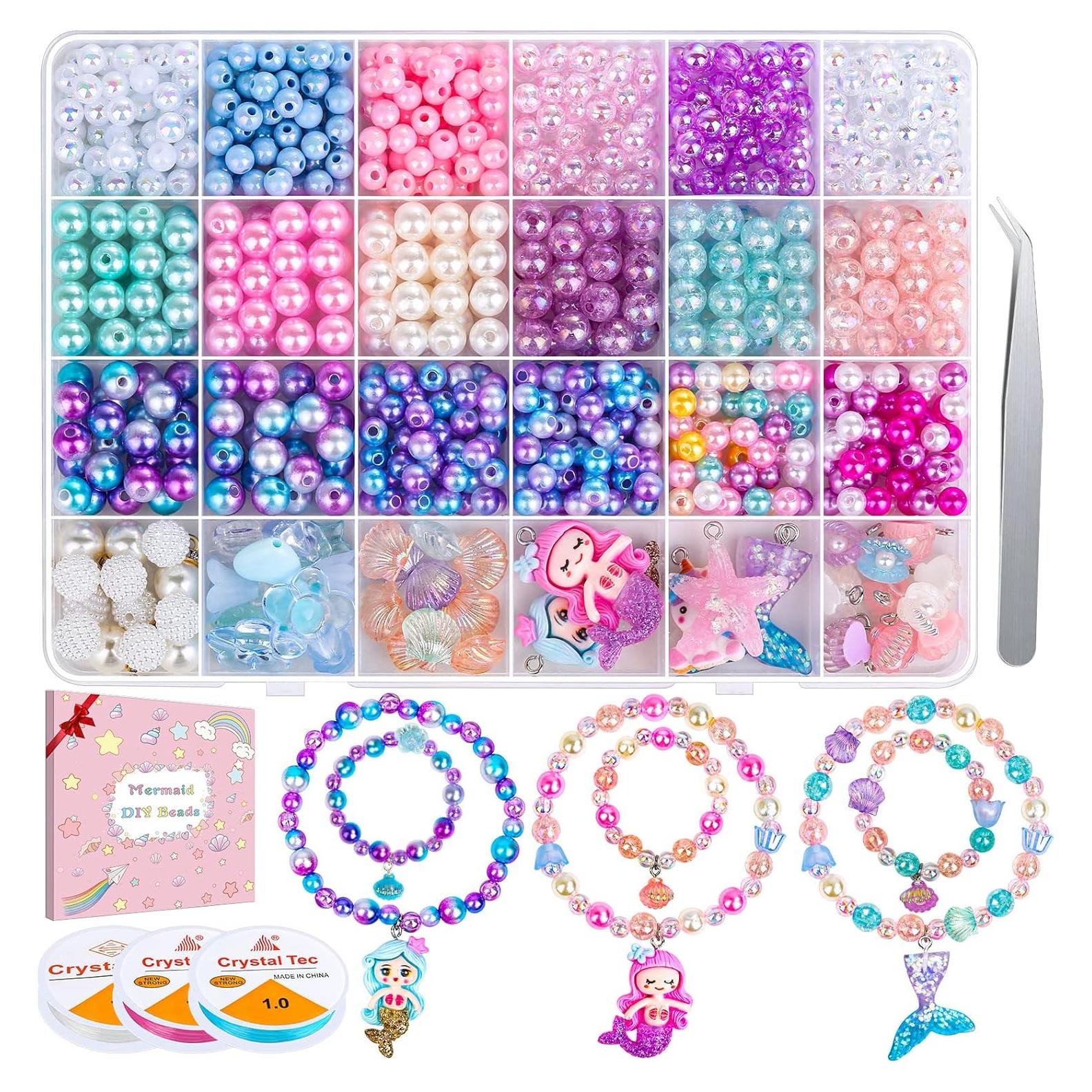 Kit de Fabricación de Pulseras Qinzave 802 Piezas DIY Sirena