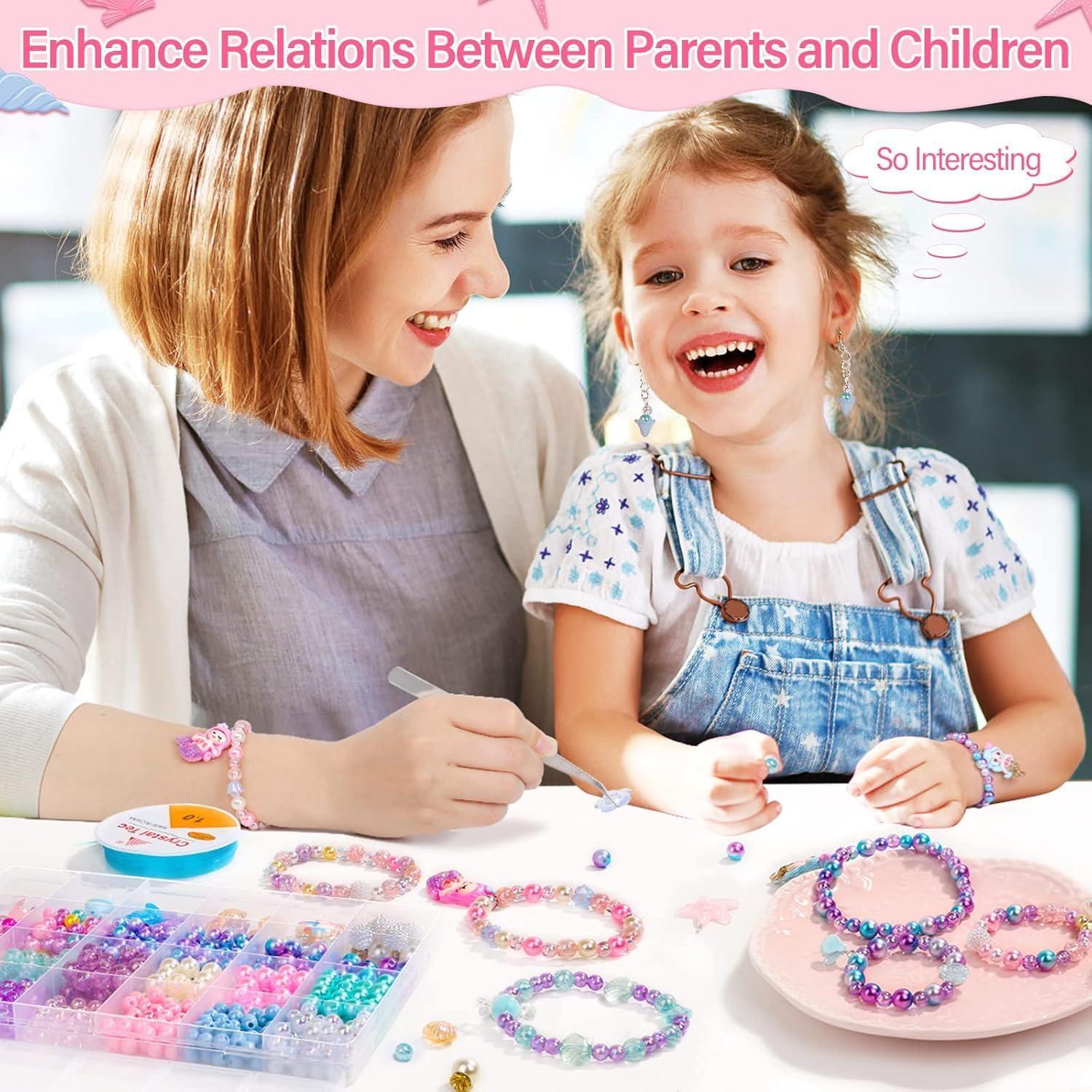 Kit de Fabricación de Pulseras Qinzave 802 Piezas DIY Sirena