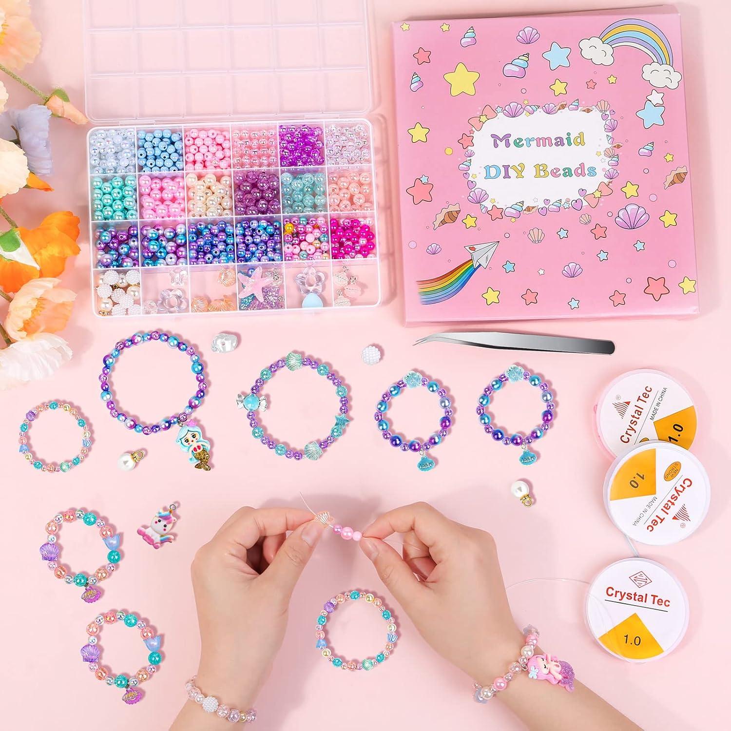 Kit de Fabricación de Pulseras Qinzave 802 Piezas DIY Sirena