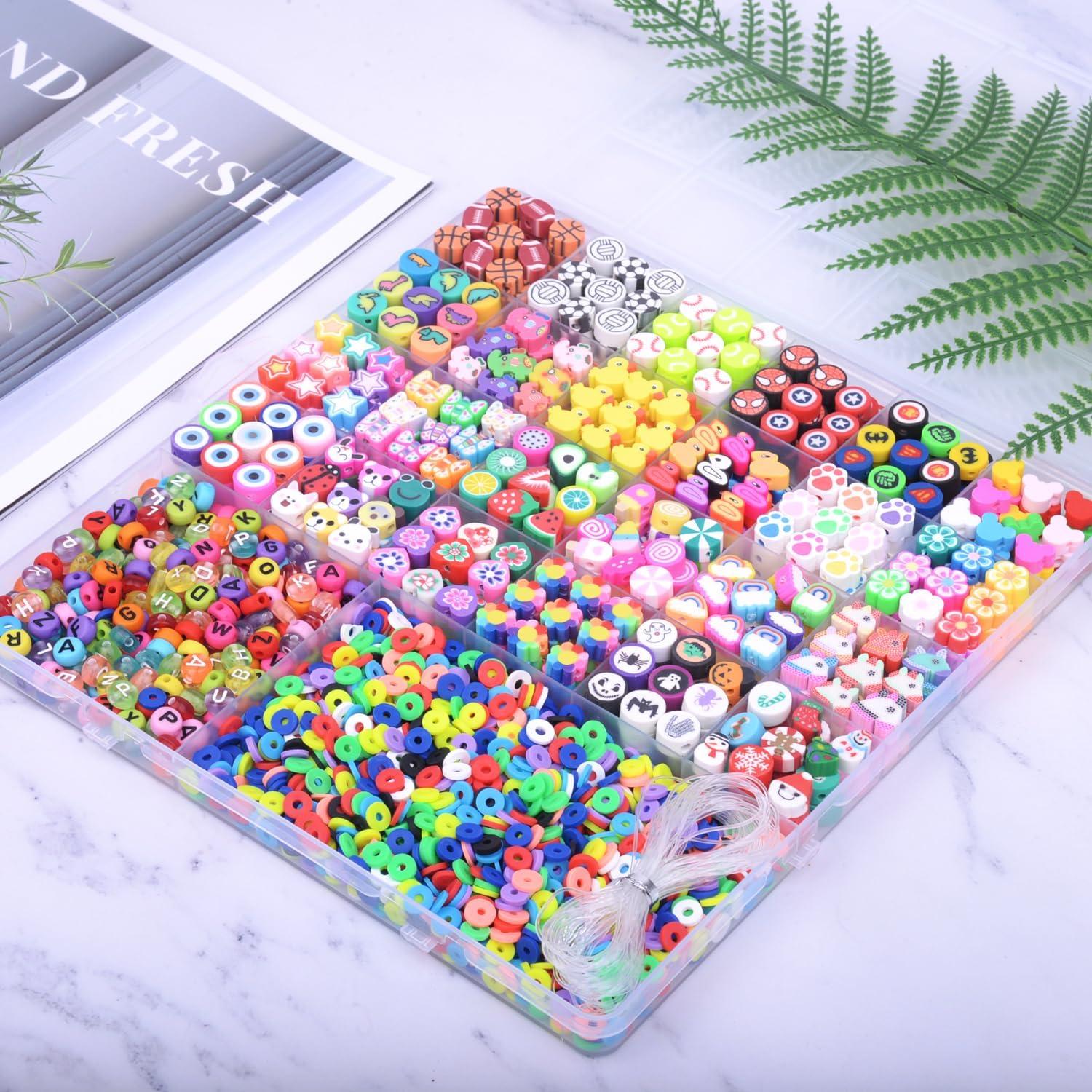 Kit de Cuentas de Arcilla Polimérica BBita 2480 Piezas DIY