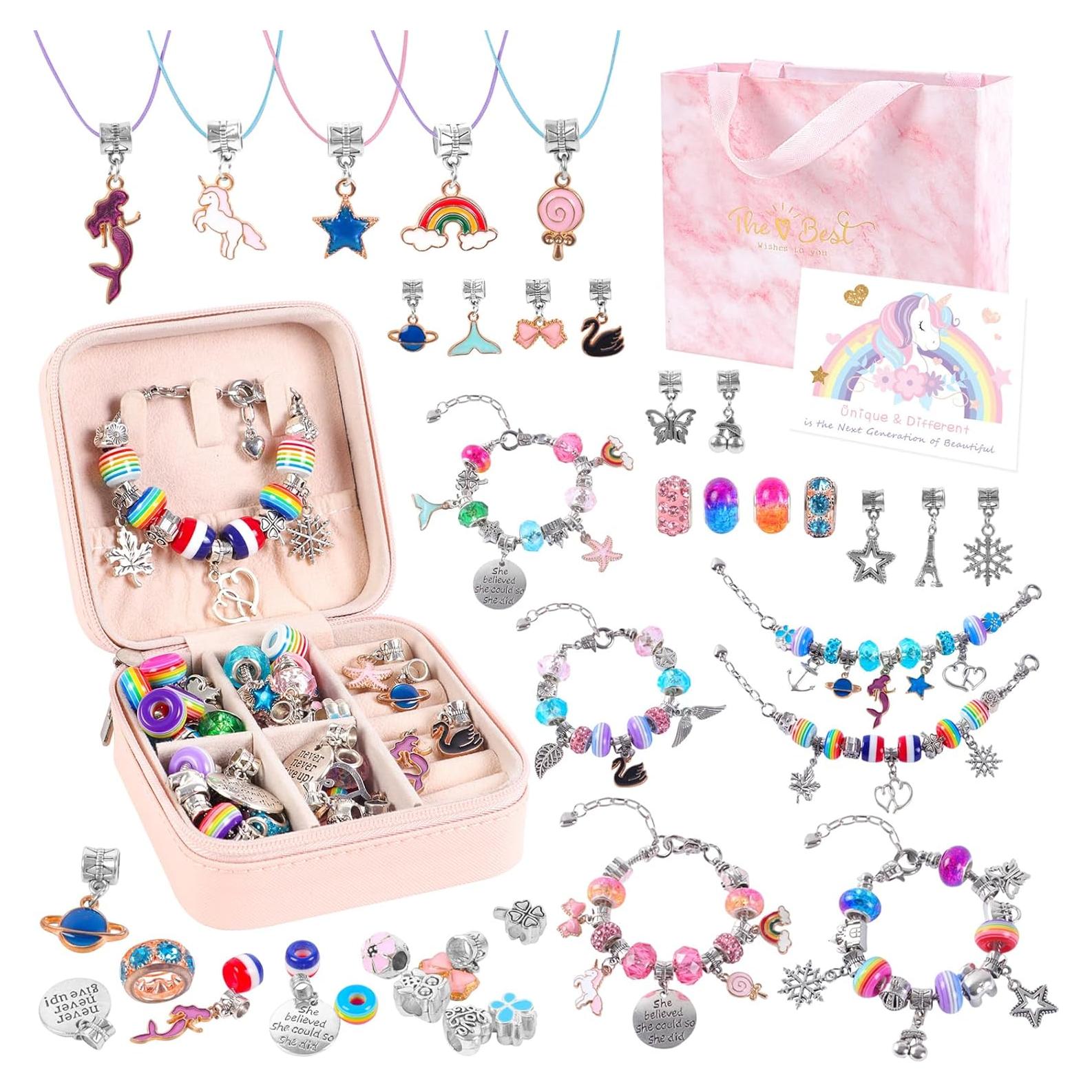 Kit de Fabricación de Pulseras ELLENER con 68 Piezas para Niñas