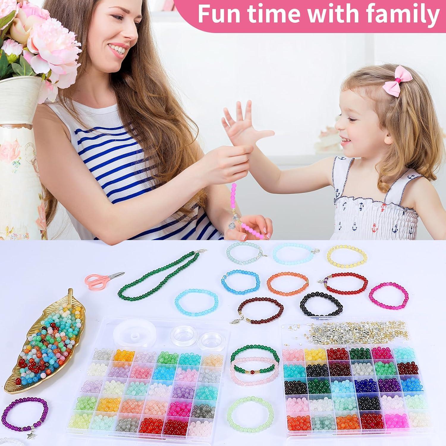 Kit de cuentas de vidrio BeadRiver 6mm 3385 piezas 60 colores