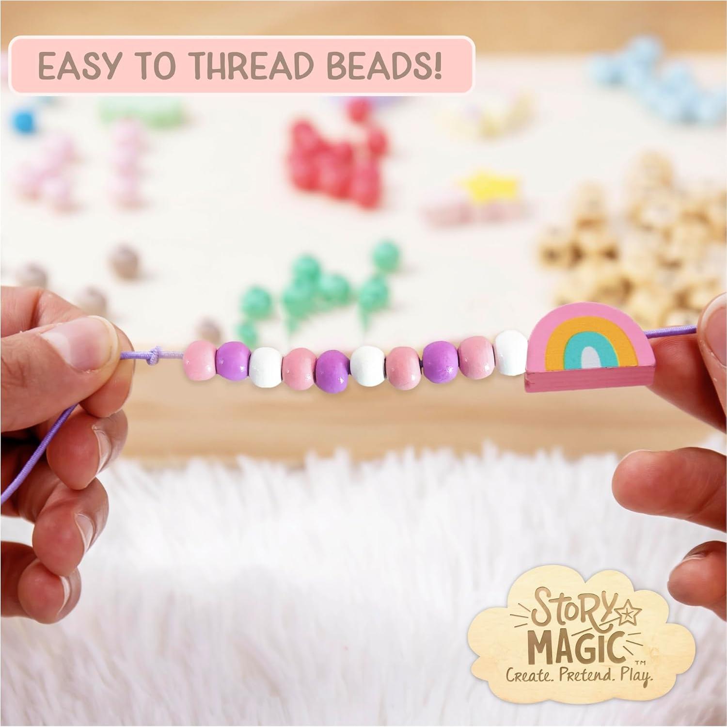 Juego de Cuentas de Flores de Madera Story Magic - 339 Piezas