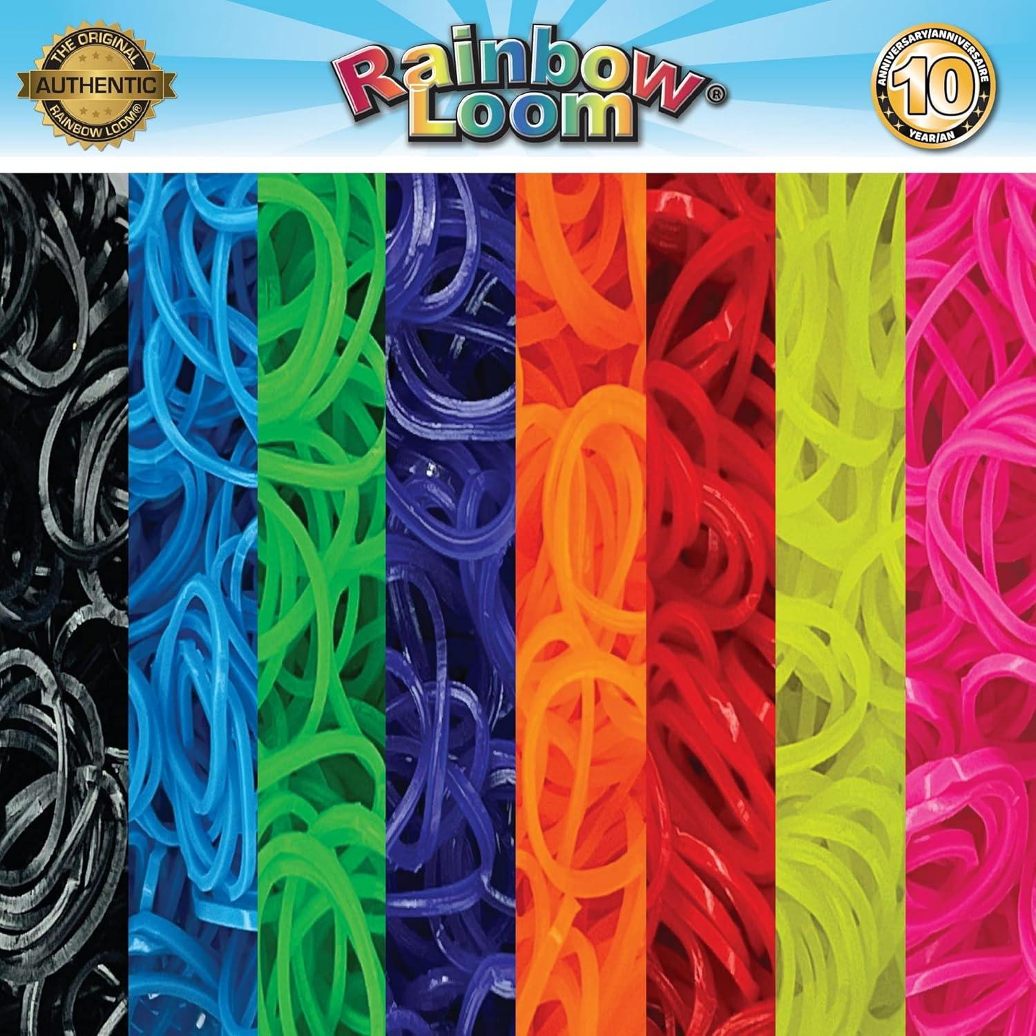 Caja del Tesoro Rainbow Loom Neón - 8000 Bandas de Goma