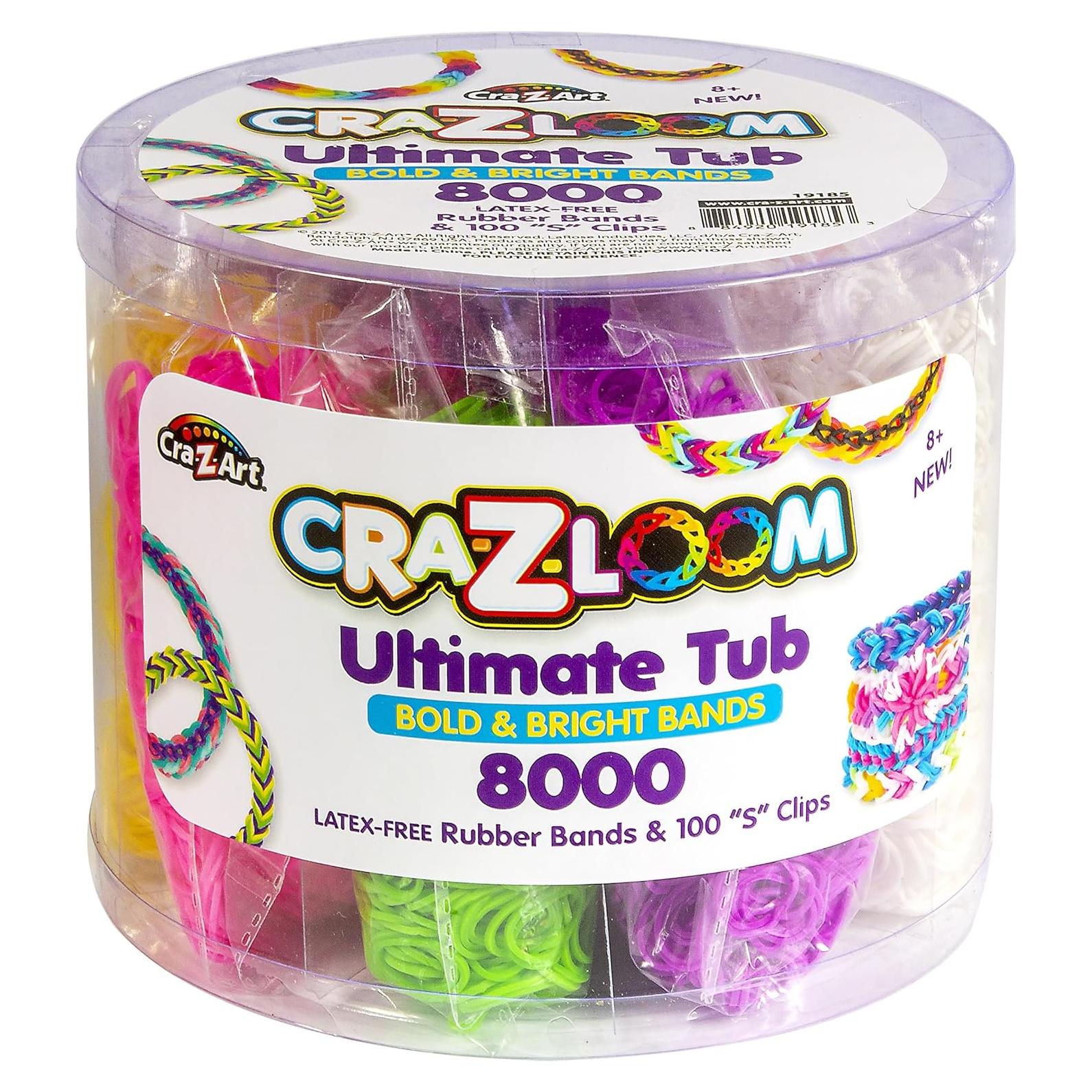 Kit de Pulseras de Goma Cra-Z-Art 8000 Bandas y 100 Clips