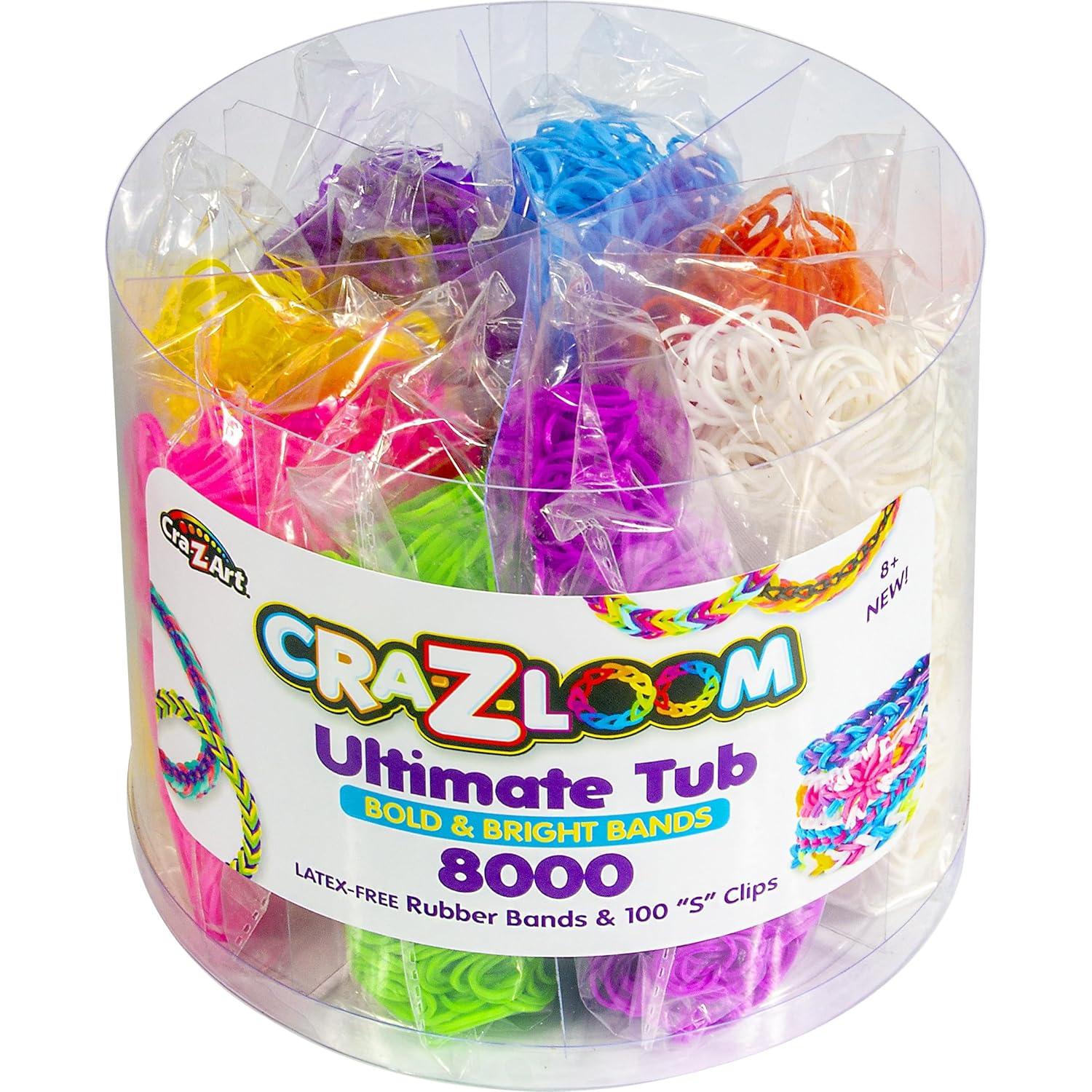 Kit de Pulseras de Goma Cra-Z-Art 8000 Bandas y 100 Clips