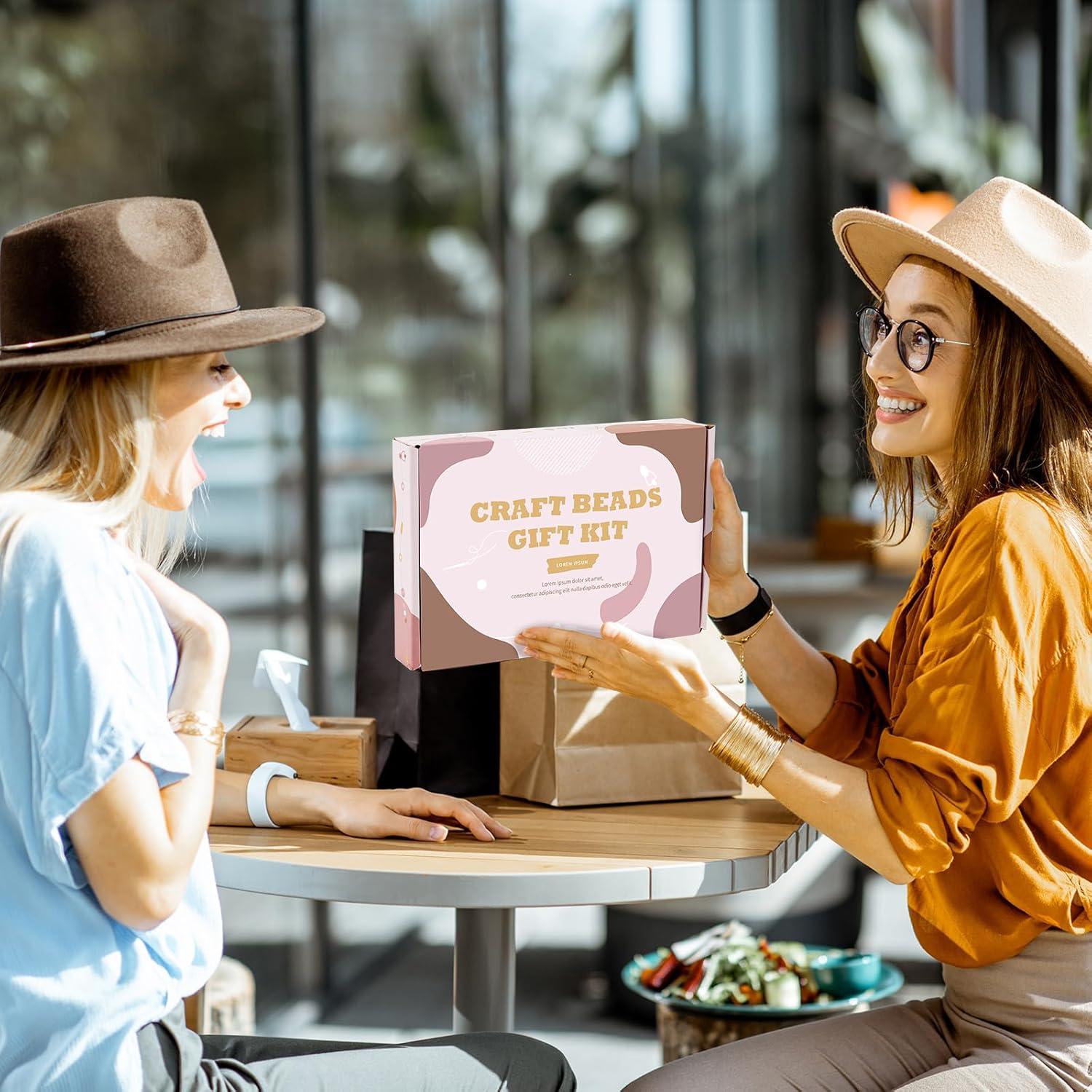 Kit de Hacer Pulseras QUEFE 2850 Cuentas Arcilla Humo Rosa