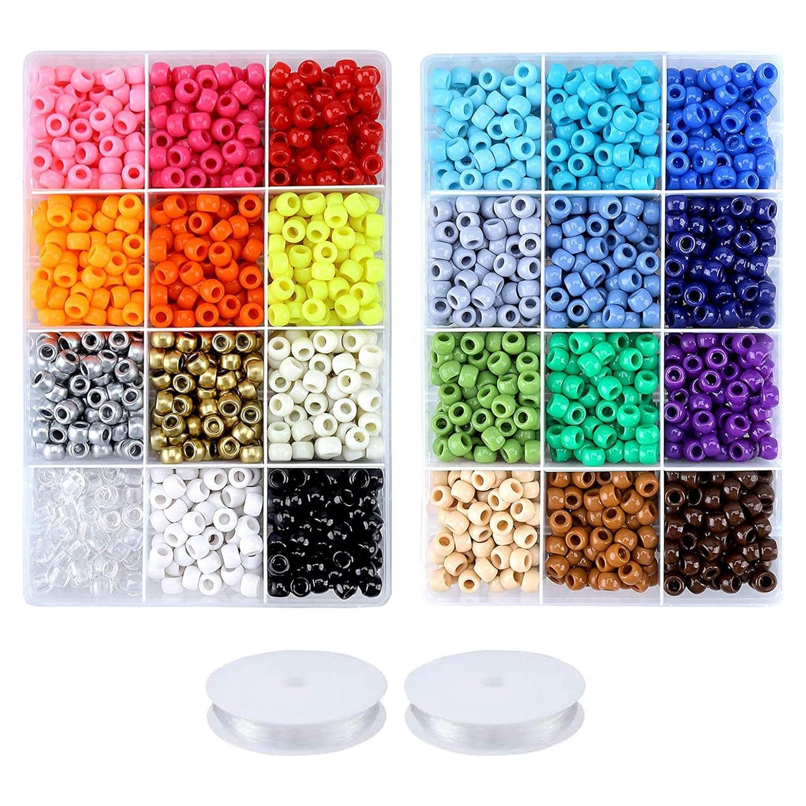 Kit de Cuentas para Pulseras Greentime 2000 Piezas 9mm 24 Colores