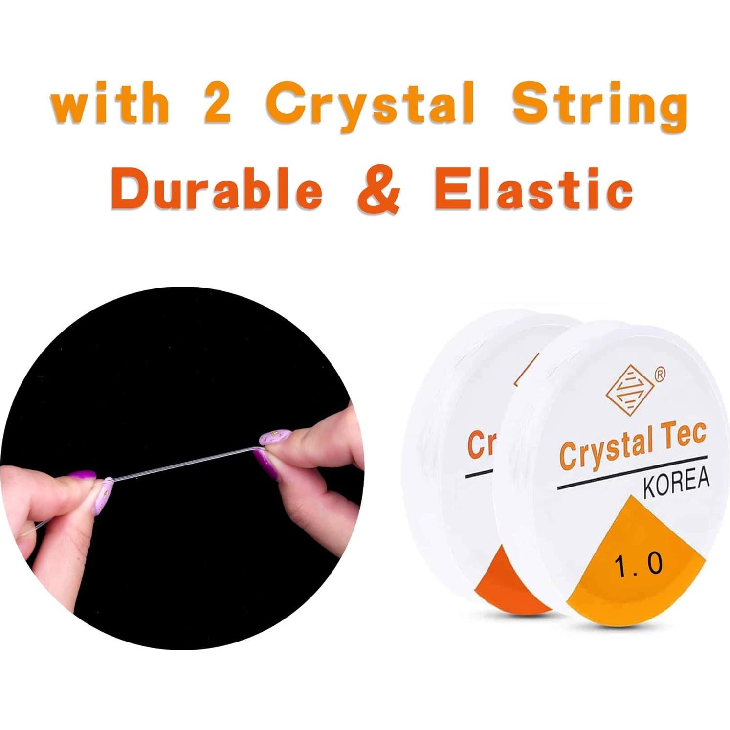 Kit de Cuentas para Pulseras Greentime 2000 Piezas 9mm 24 Colores