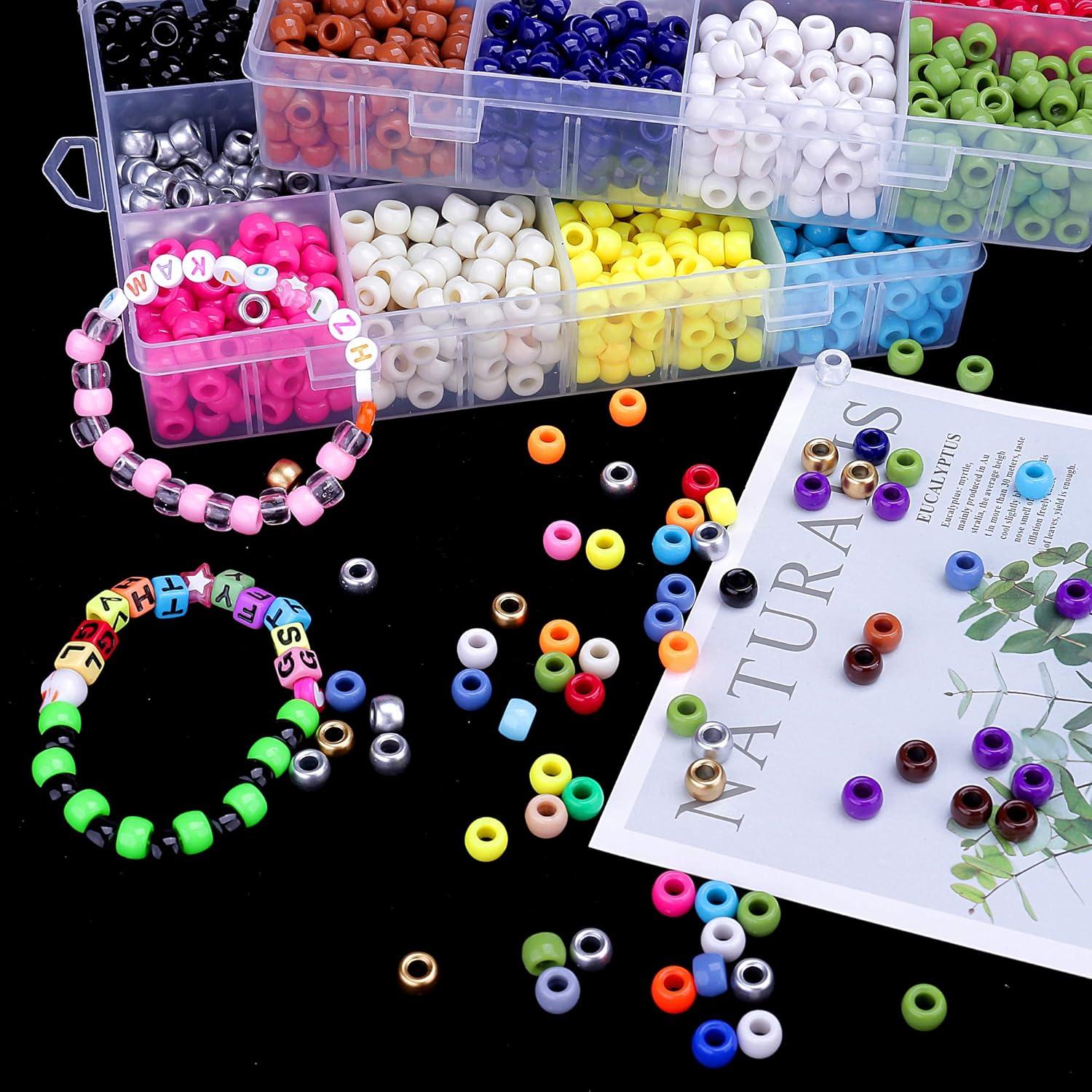 Kit de Cuentas para Pulseras Greentime 2000 Piezas 9mm 24 Colores