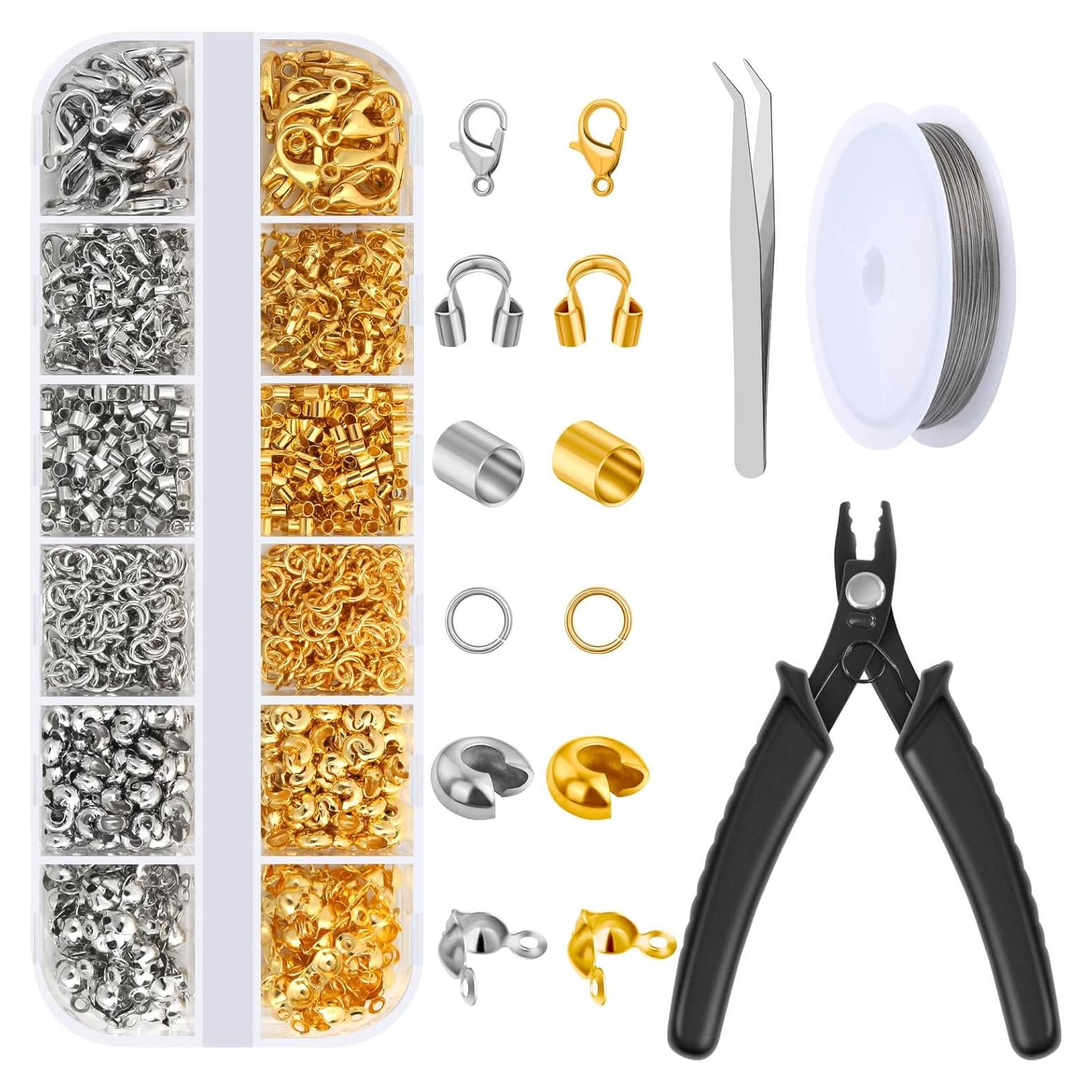 Kit de 1200 Piezas de Cuentas de Crimpado Acejoz - Joyas