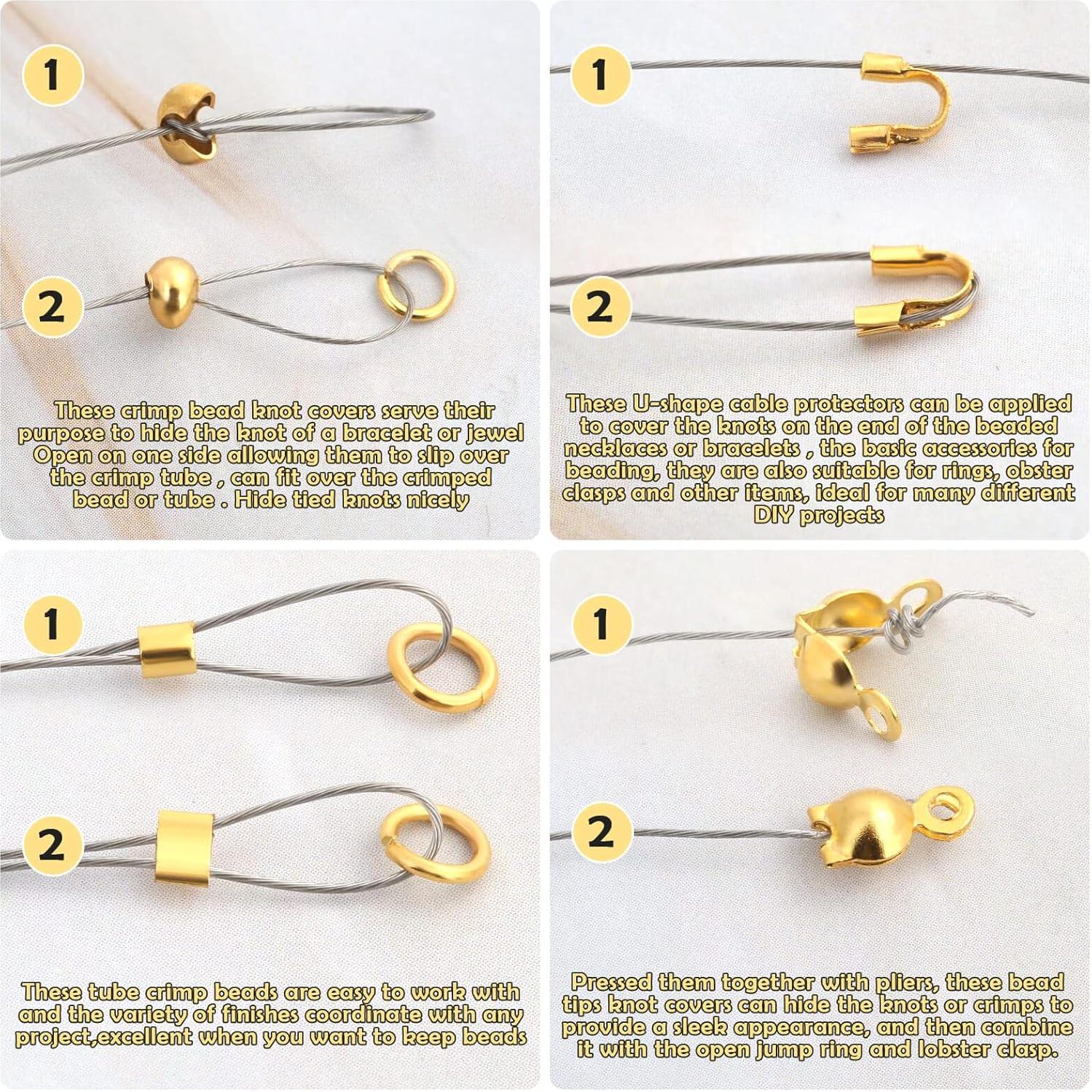 Kit de 1200 Piezas de Cuentas de Crimpado Acejoz - Joyas