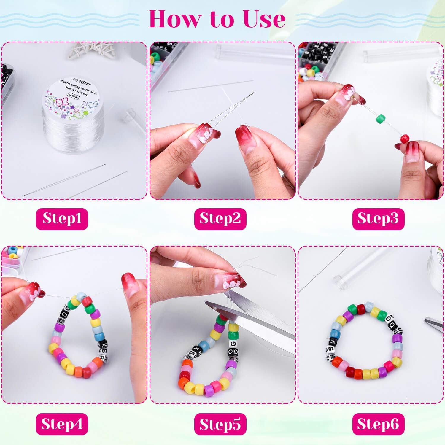 Cuerda Elástica Transparente 0.5mm Cridoz 120.7m + 2 Agujas