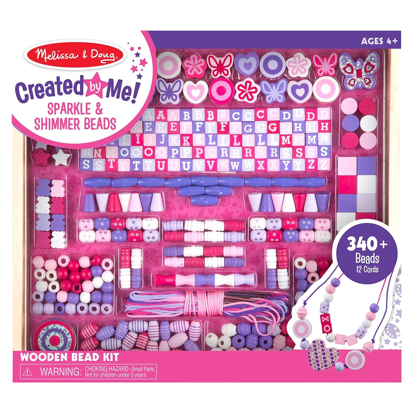 Kit de Cuentas de Madera Melissa & Doug - 340 Piezas para Joyas
