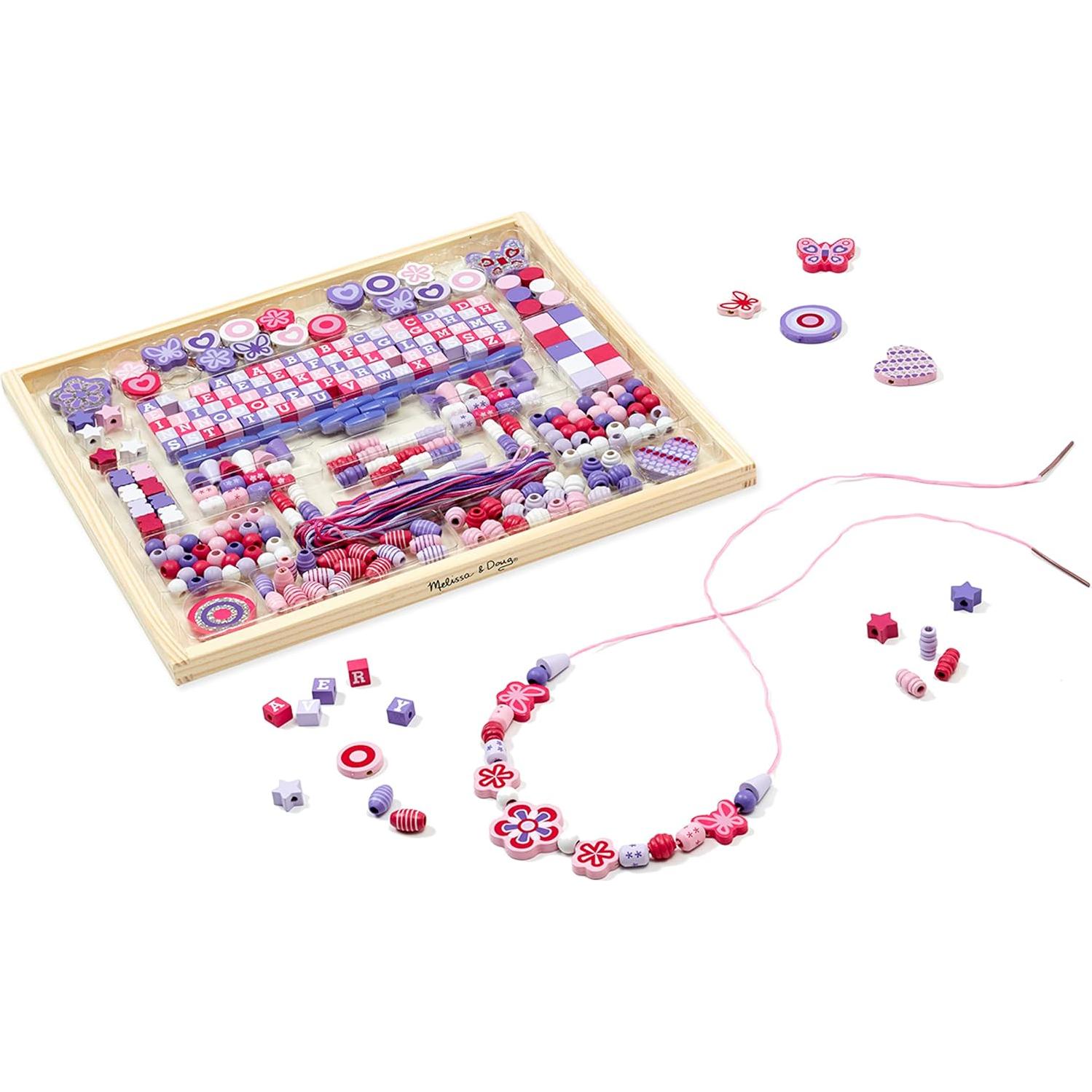 Kit de Cuentas de Madera Melissa & Doug - 340 Piezas para Joyas