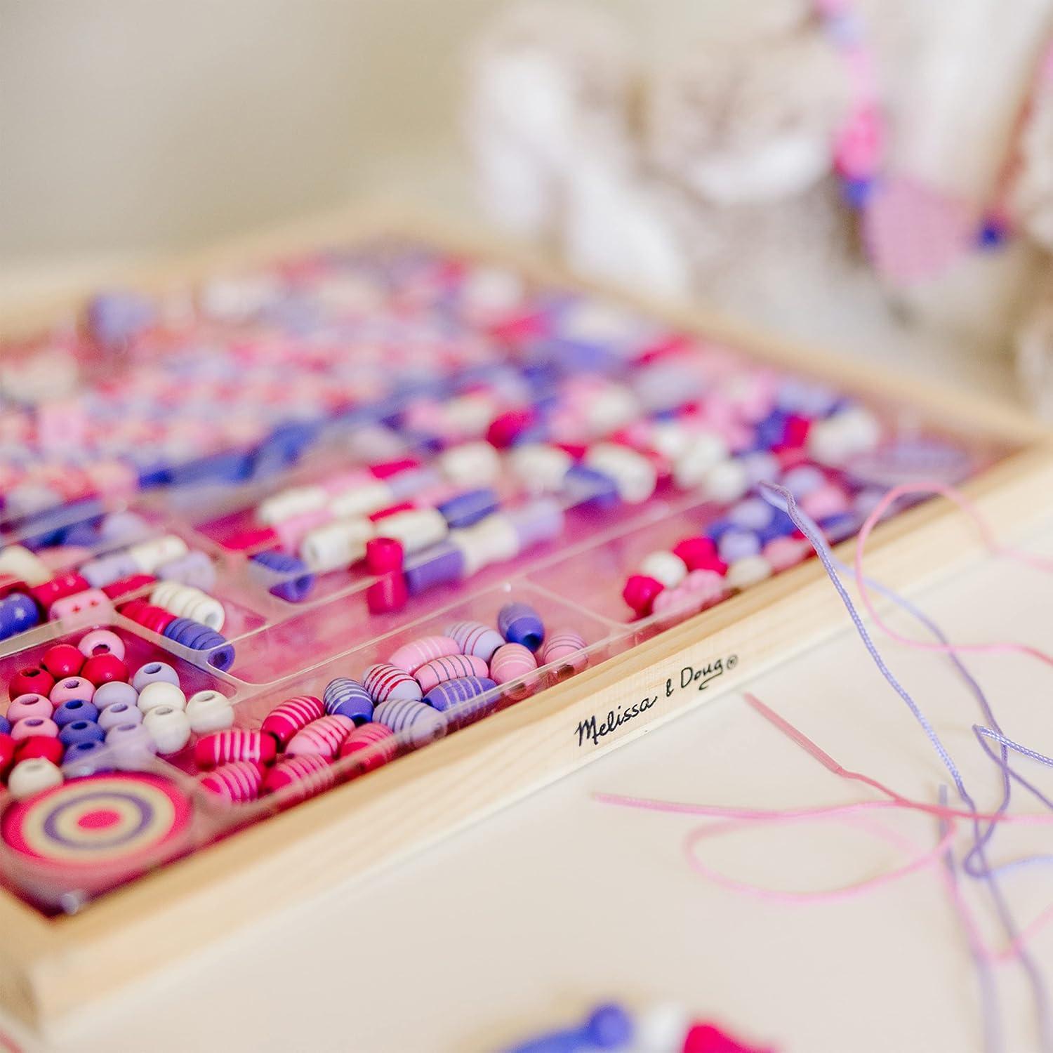 Kit de Cuentas de Madera Melissa & Doug - 340 Piezas para Joyas