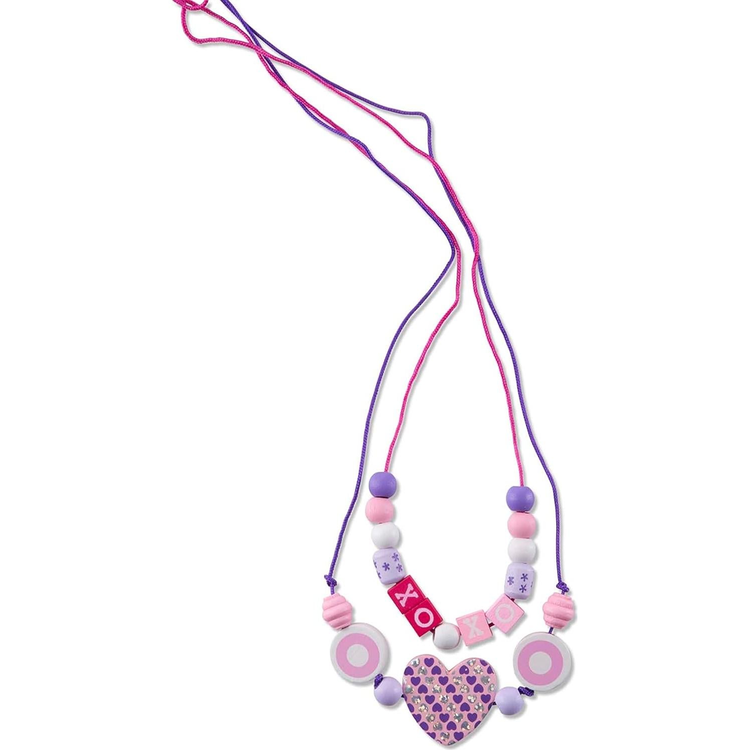 Kit de Cuentas de Madera Melissa & Doug - 340 Piezas para Joyas