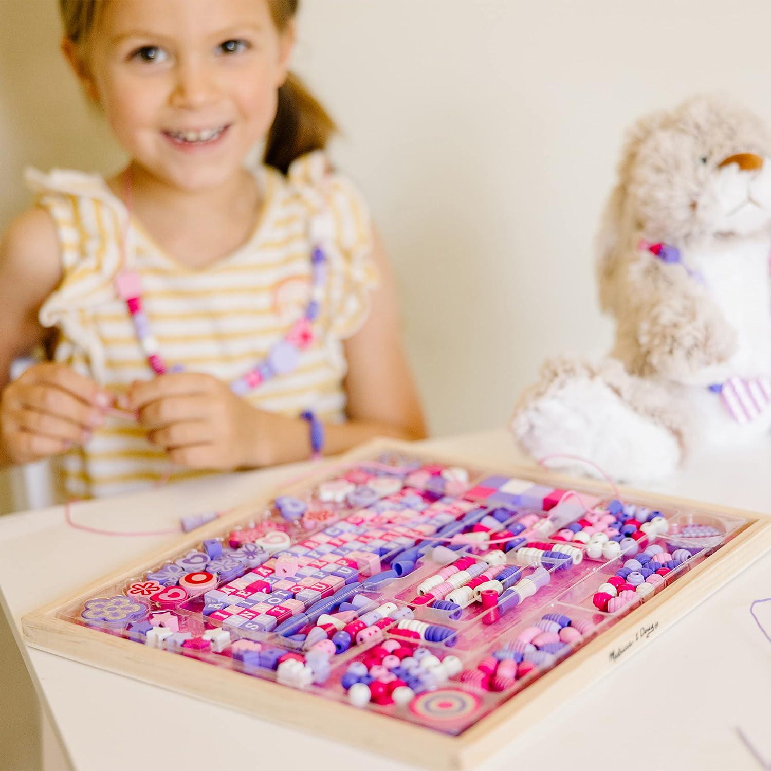 Kit de Cuentas de Madera Melissa & Doug - 340 Piezas para Joyas