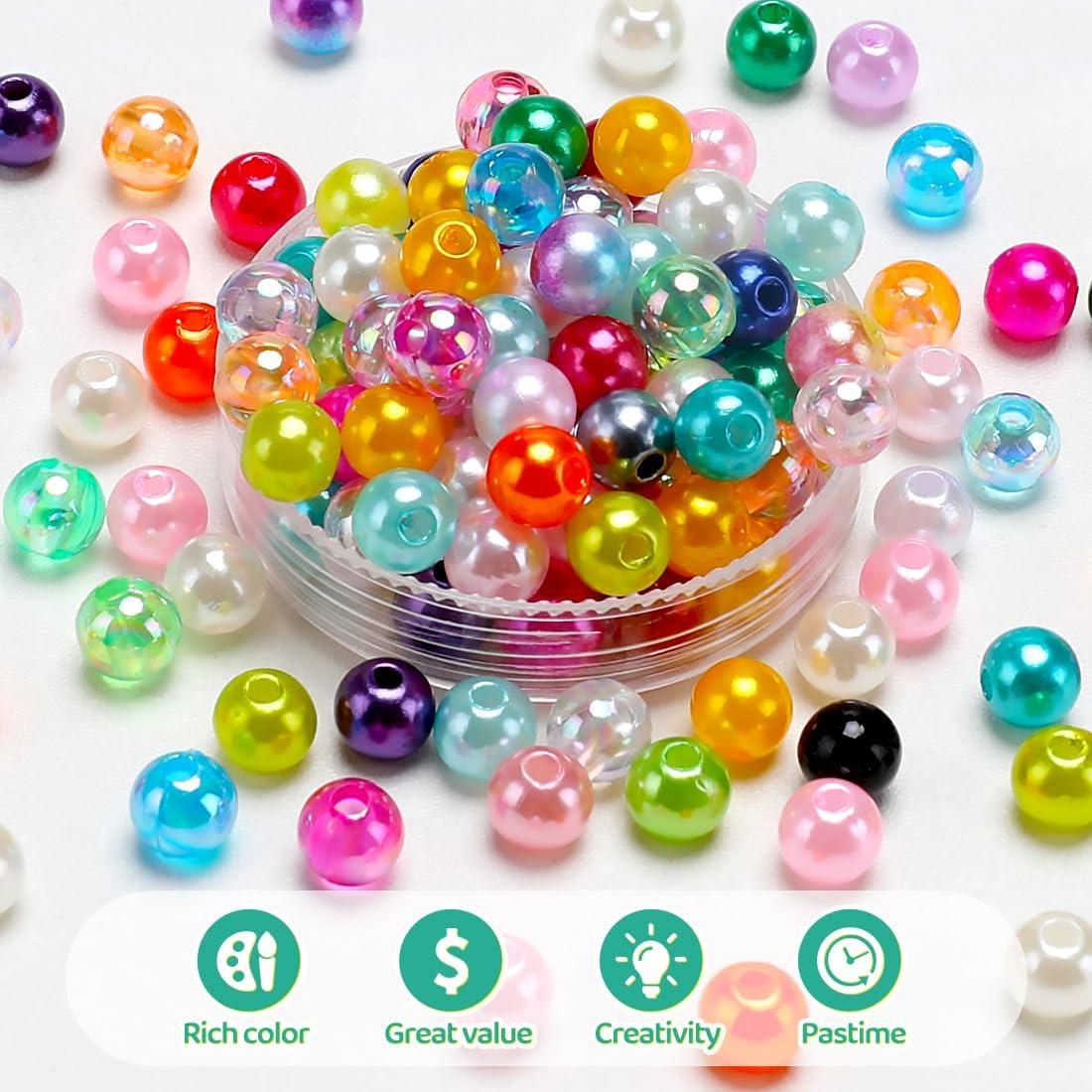 2400 Perlas Multicolor GAGANIU 6mm para Pulseras y Manualidades