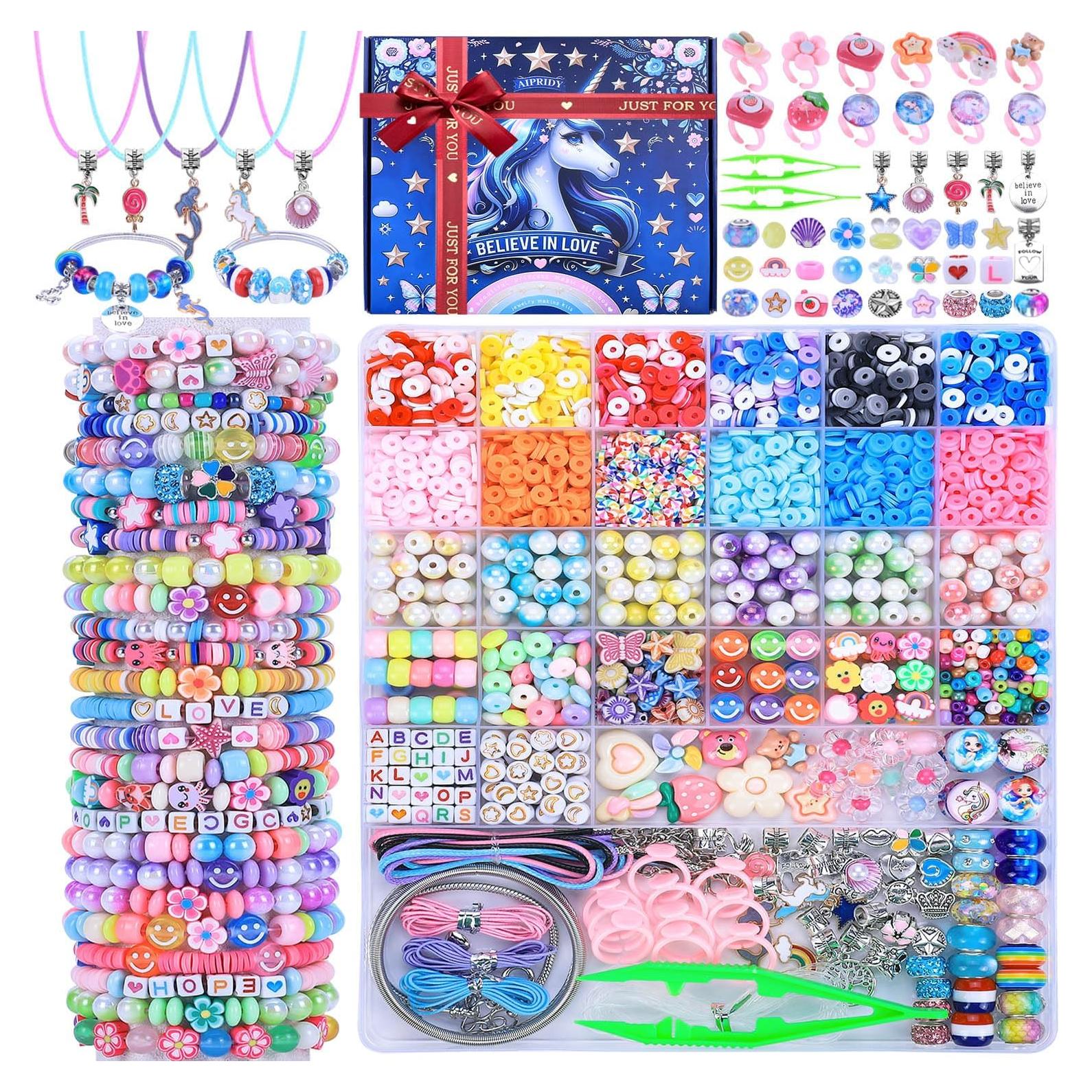 Kit de Fabricación de Joyería AIPRIDY 3200 Piezas Unicornio Azul
