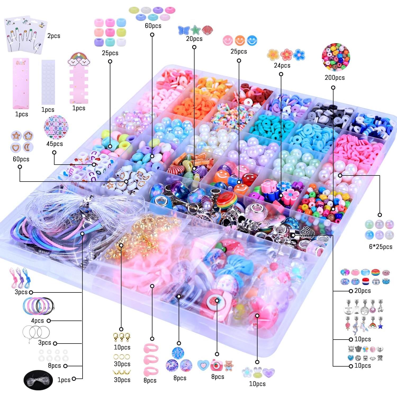 Kit de Fabricación de Joyería AIPRIDY 3200 Piezas Unicornio Azul