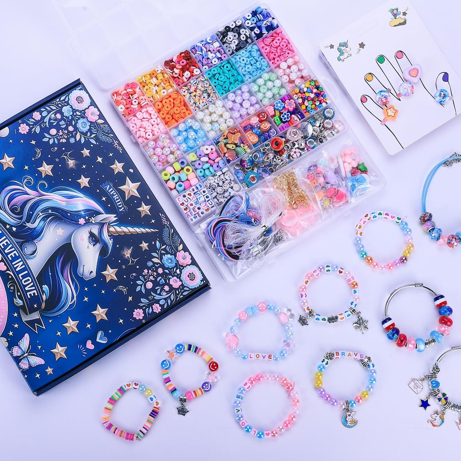 Kit de Fabricación de Joyería AIPRIDY 3200 Piezas Unicornio Azul