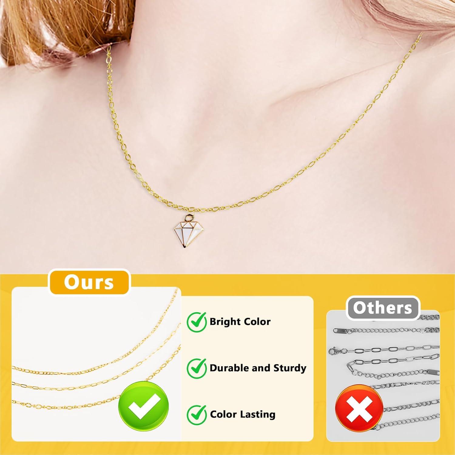 Kit de Joyería DIY Zesirmay 18K - 209 Piezas, Oro