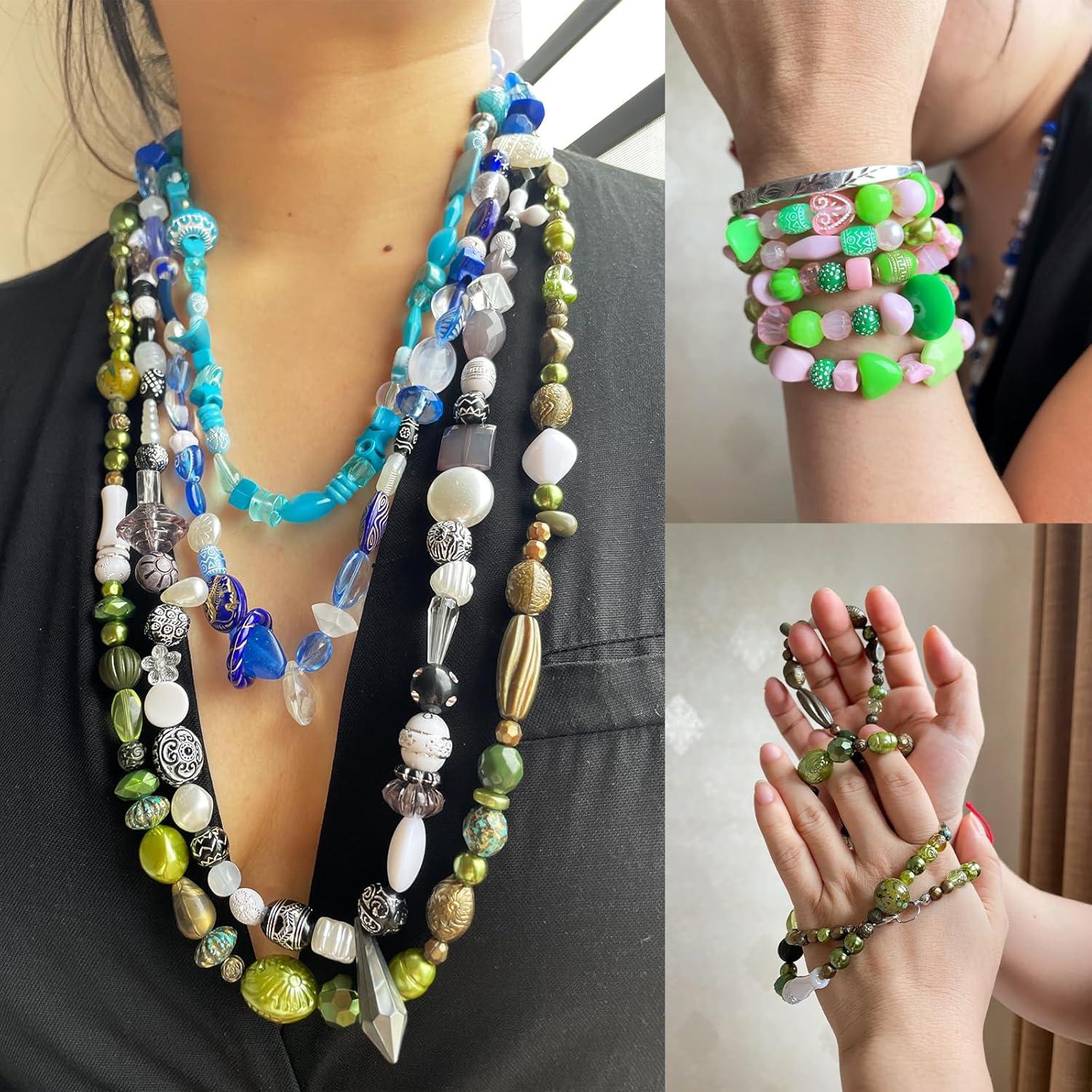 Kit de Fabricación de Joyas BoJia - 1121 Piezas Acrílicas Variadas