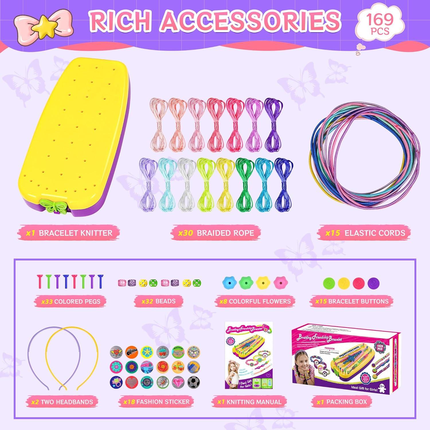 Kit de Pulseras de Amistad Cusuyu 169 Piezas para Niñas 8-12 Años
