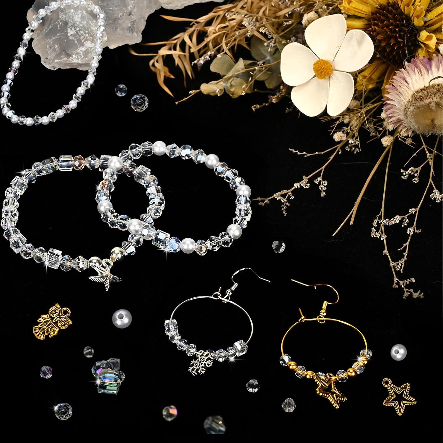 Kit de Pulseras de Perlas de Cristal Vtssvow 590 Piezas