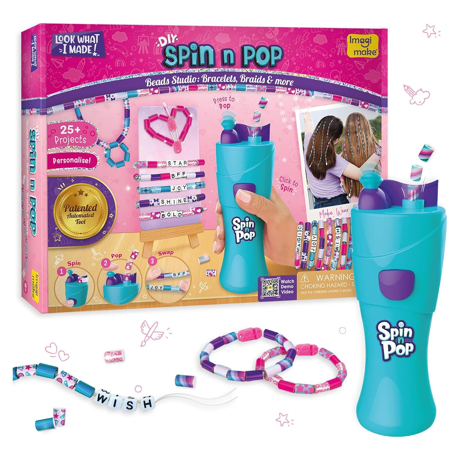 Kit de Joyería DIY Imagimake Spin n Pop - 166 Piezas