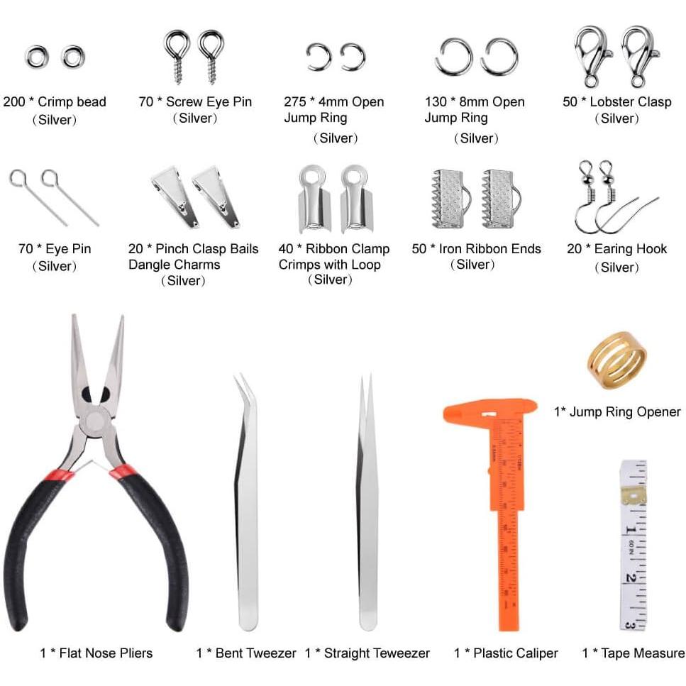Kit de Suministros para Joyería PAXCOO - 905 Piezas y Herramientas