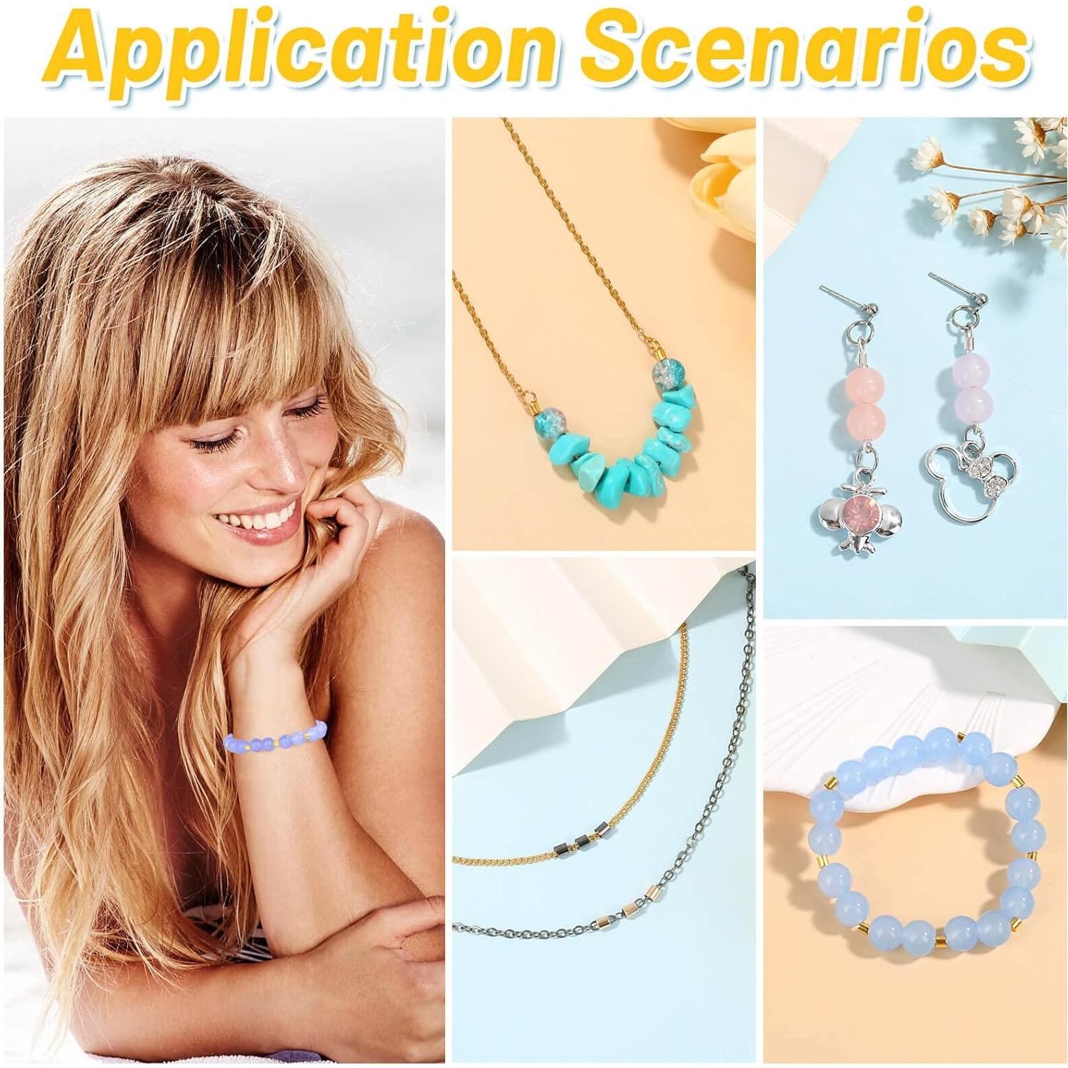 Cuentas de Crimpado Thrilez 2200 Piezas para Joyería DIY