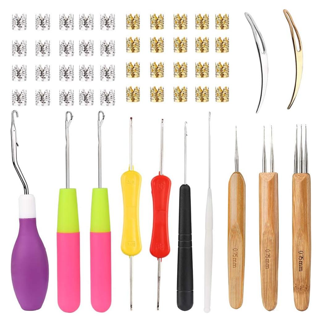 Juego de 52 Piezas de Ganchos de Crochet MORFEN para Dreadlocks