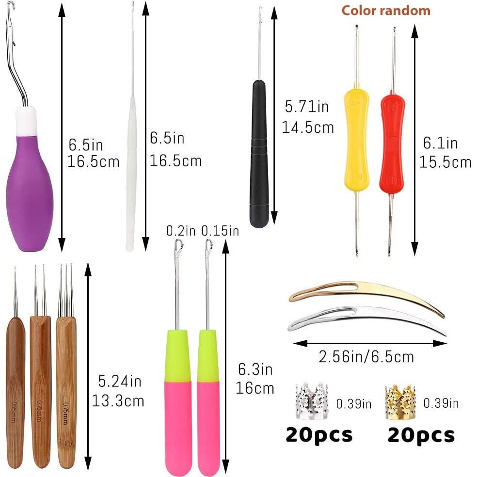 Juego de 52 Piezas de Ganchos de Crochet MORFEN para Dreadlocks