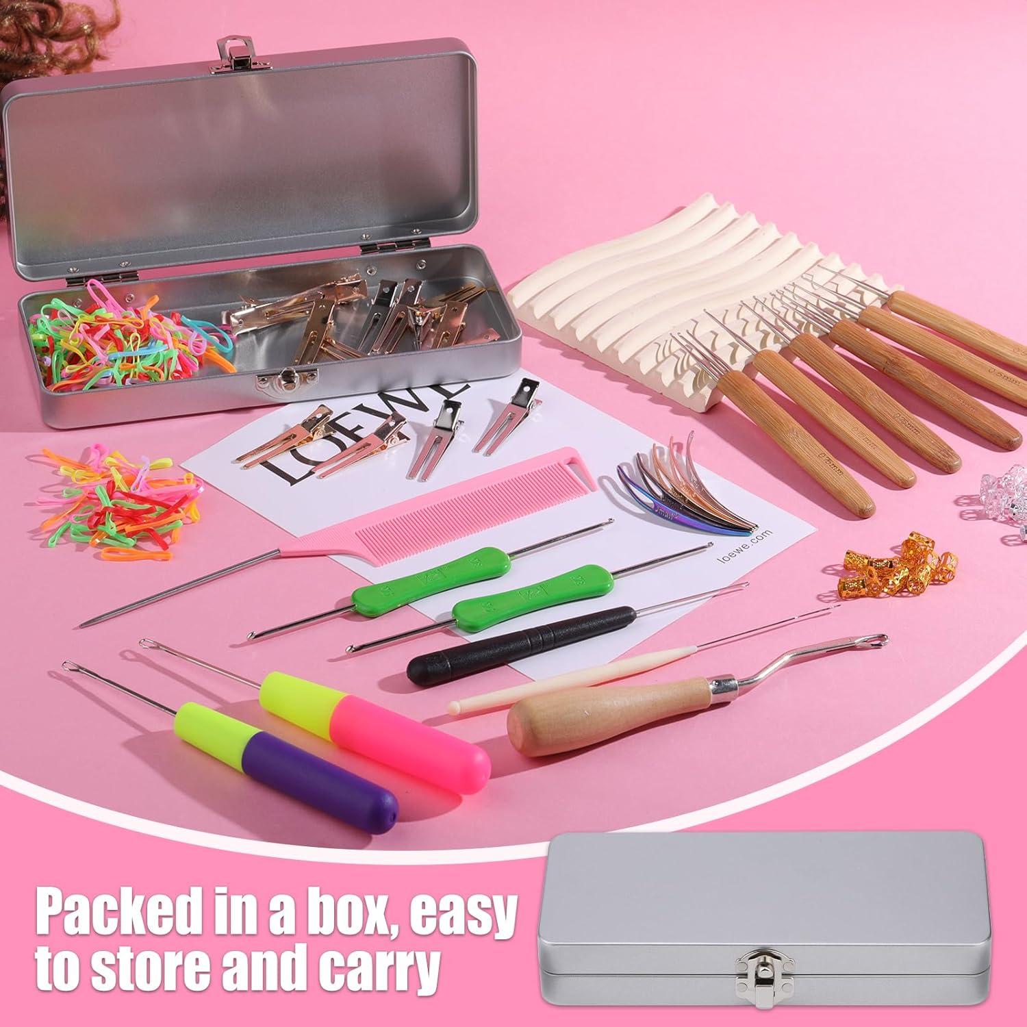 Kit de Ganchos de Crochet para Dreadlocks kgxulr 250 PCS