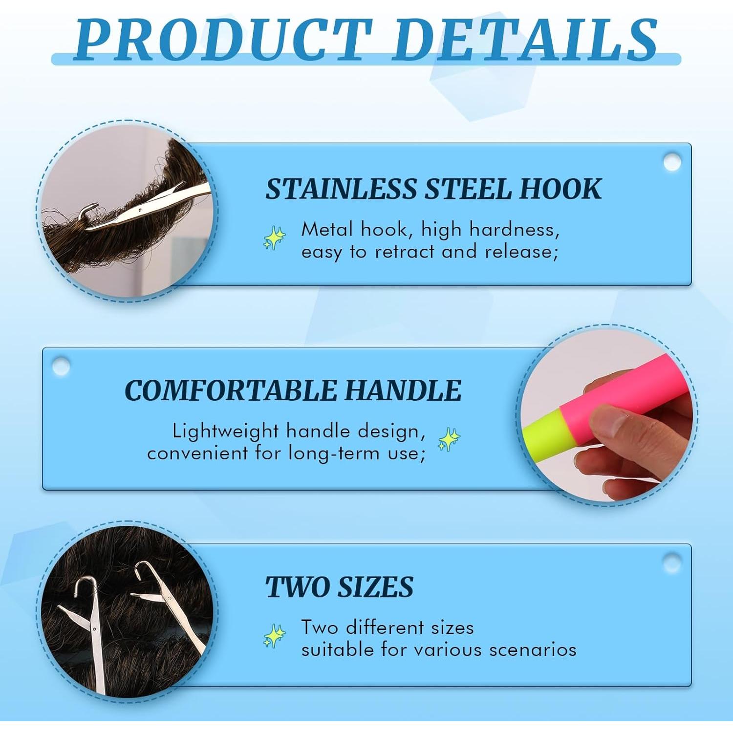 Gancho de Cierre MORFEN 2 Piezas para Cabello y Manualidades