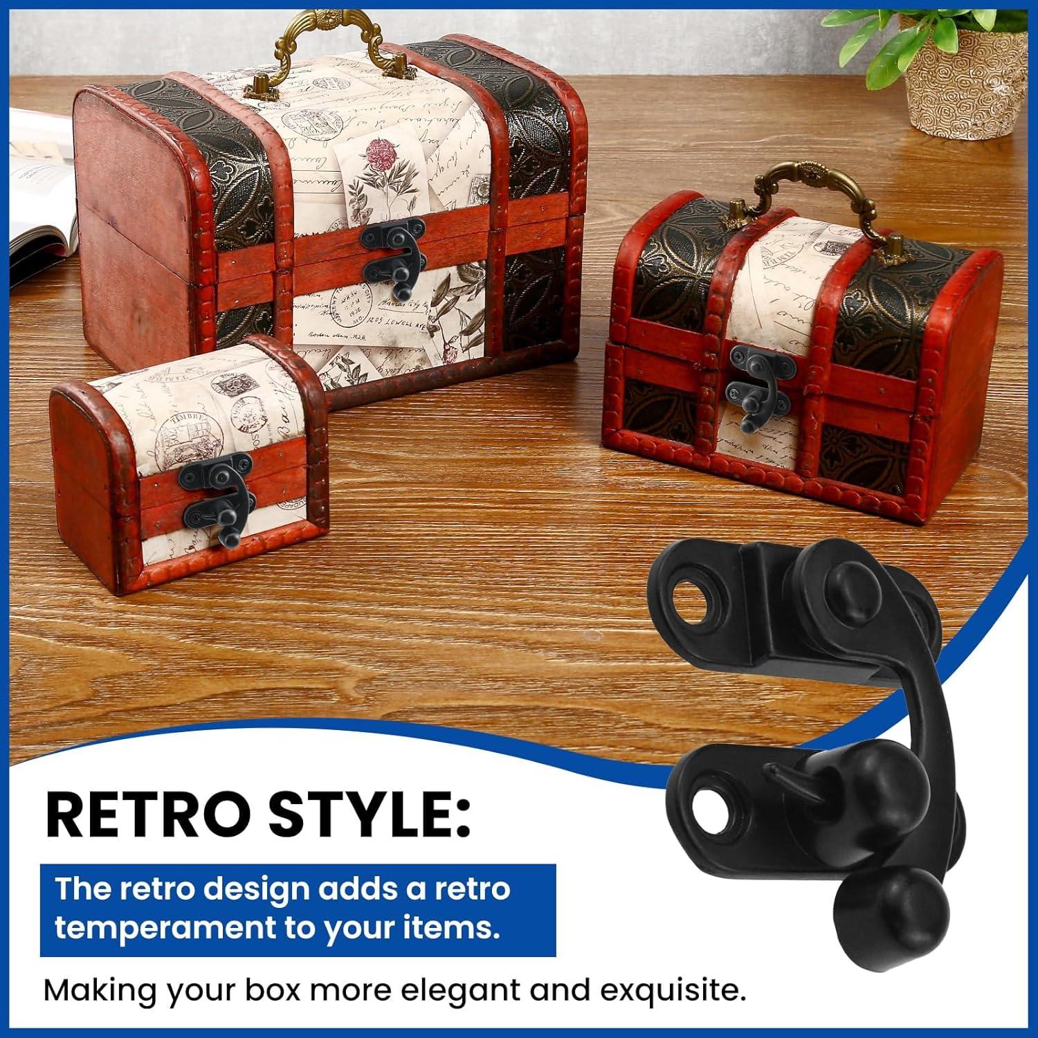 Cierre de Hasp Pequeño ZIUZI Negro Antiguo 2 Piezas 33x28mm