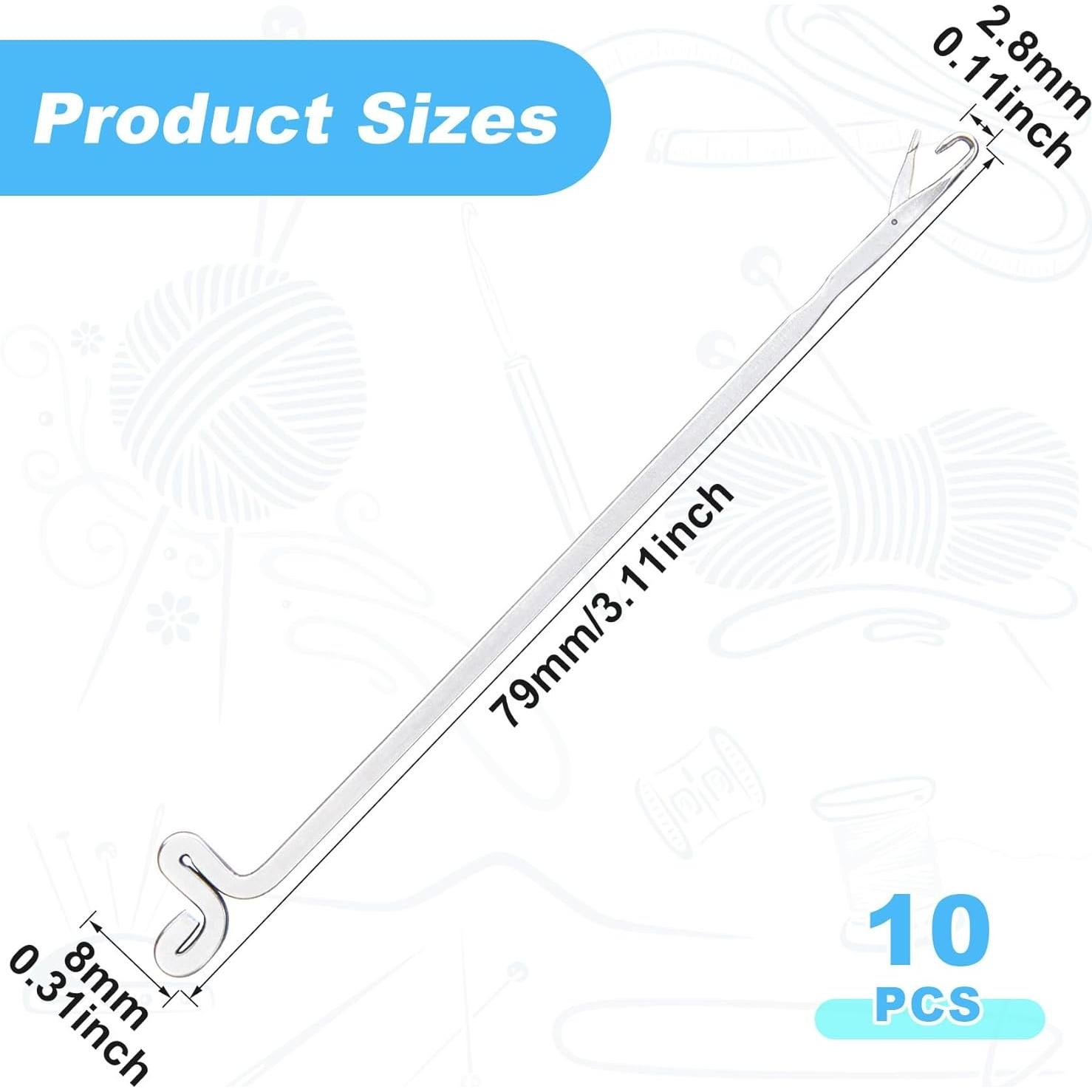 Gancho de Cierre PAGOW 10 Pcs Agujas de Ganchillo Metal