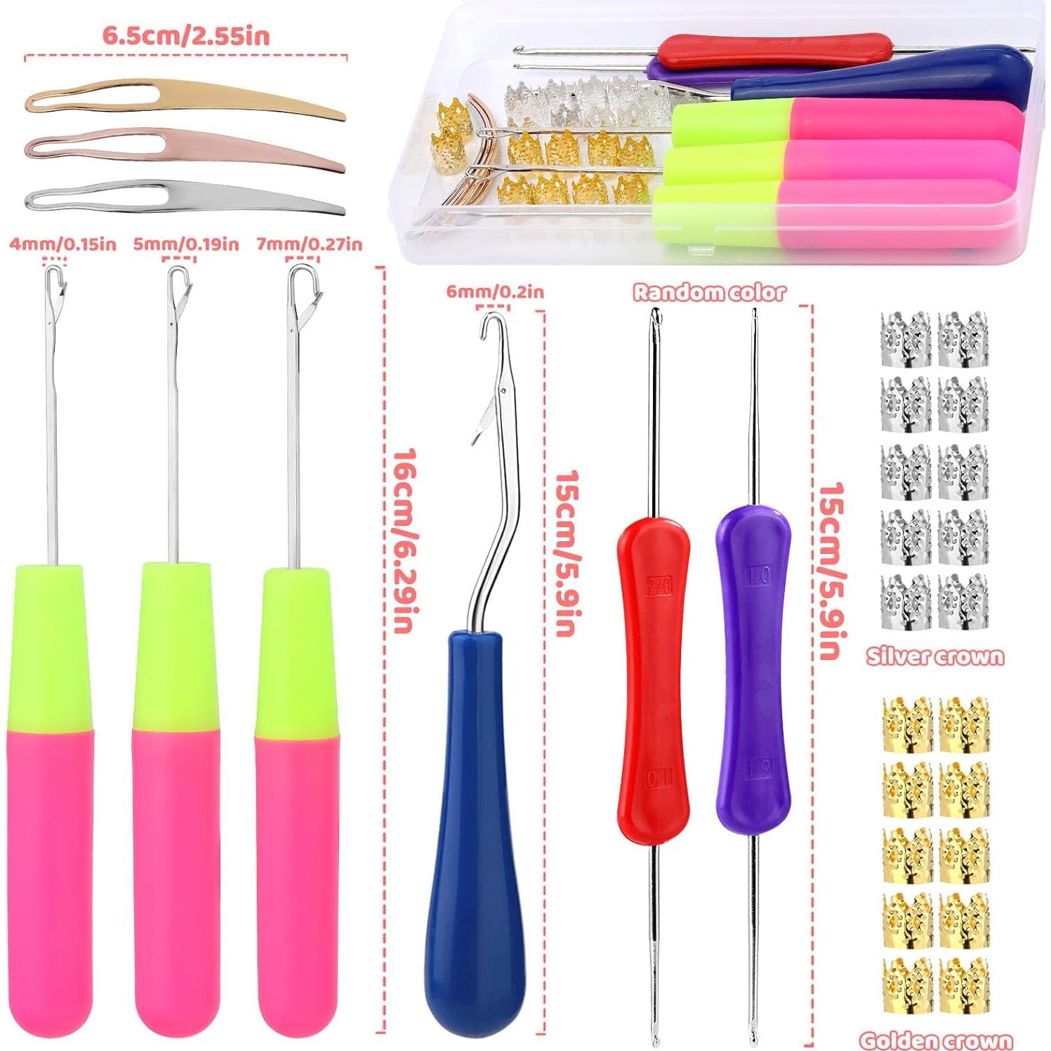 Set de Ganchos de Dreadlock QMNNMA - 6 Piezas, Acero Inoxidable