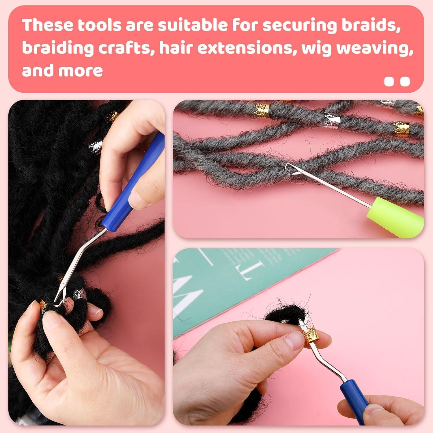 Set de Ganchos de Dreadlock QMNNMA - 6 Piezas, Acero Inoxidable