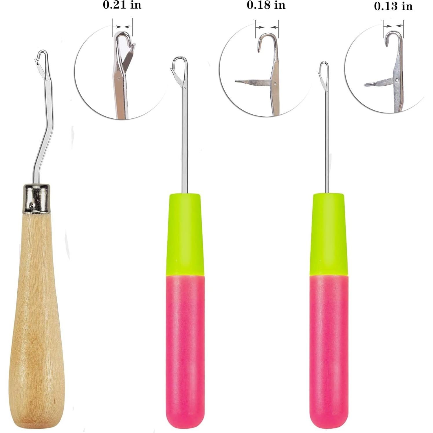 Juego de 5 Agujas de Gancho de Cierre UPerfe para Manualidades