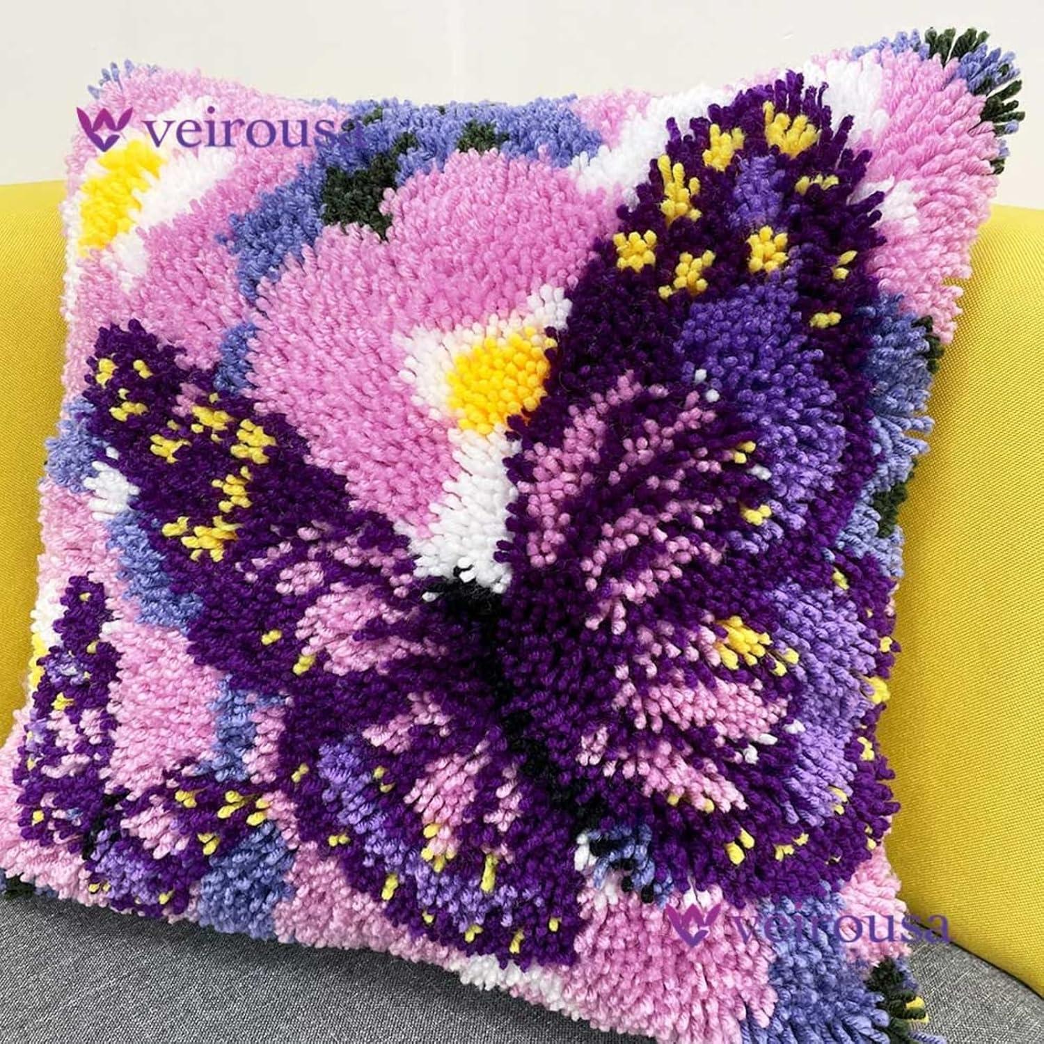 Kit de Ganchillo Latch Hook veirousa Mariposa 43x43 cm