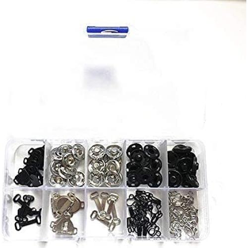 Broches para Coser BeautyChen - 50 Pares, 3 Estilos, 2 Colores