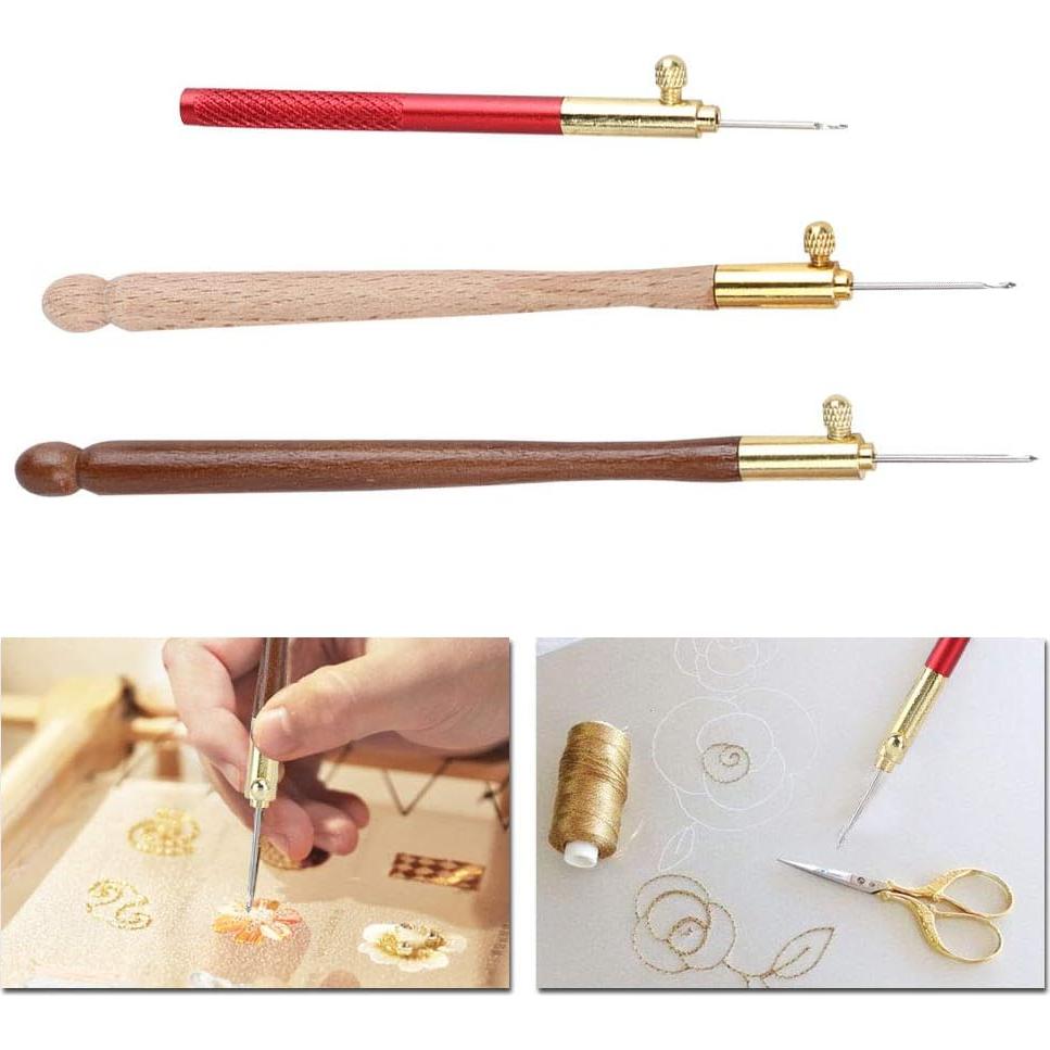 Kit de Ganchos Tambour Estink con 9 Agujas de Bordado