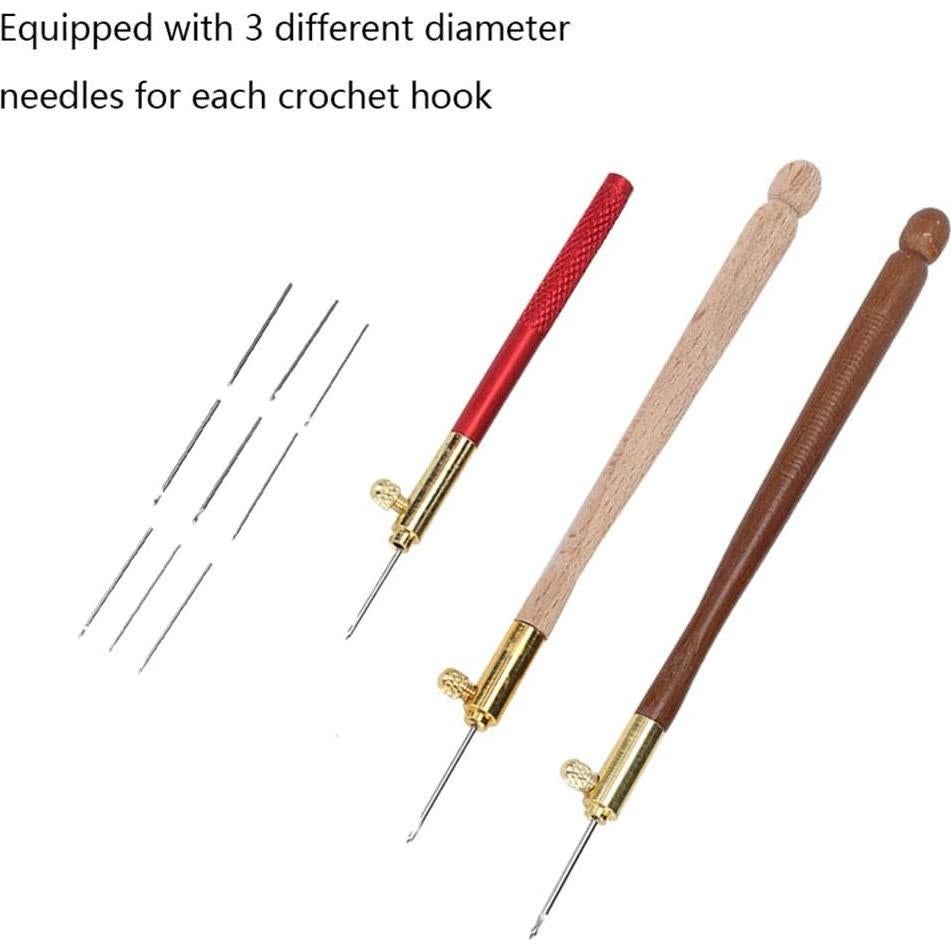 Kit de Ganchos Tambour Estink con 9 Agujas de Bordado